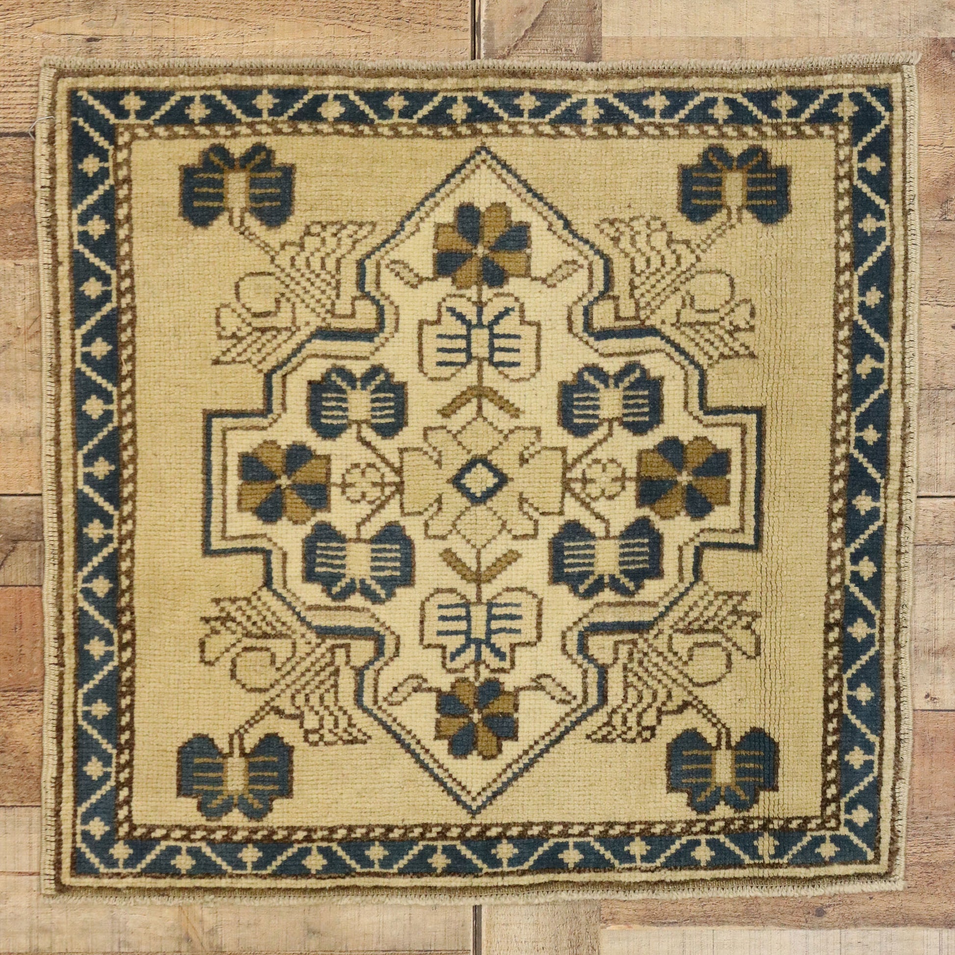 2 x 2 Vintage Turkish Yastik Rug 51258