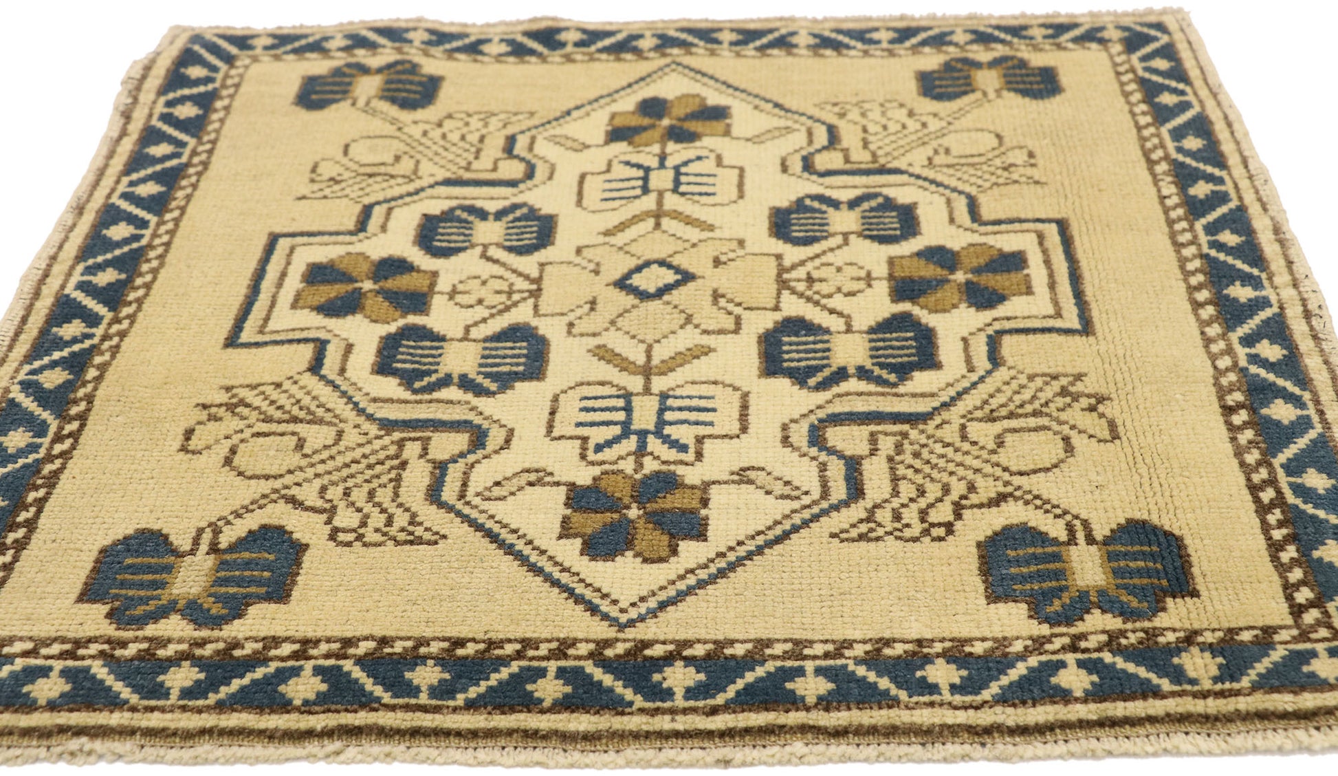 2 x 2 Vintage Turkish Yastik Rug 51258