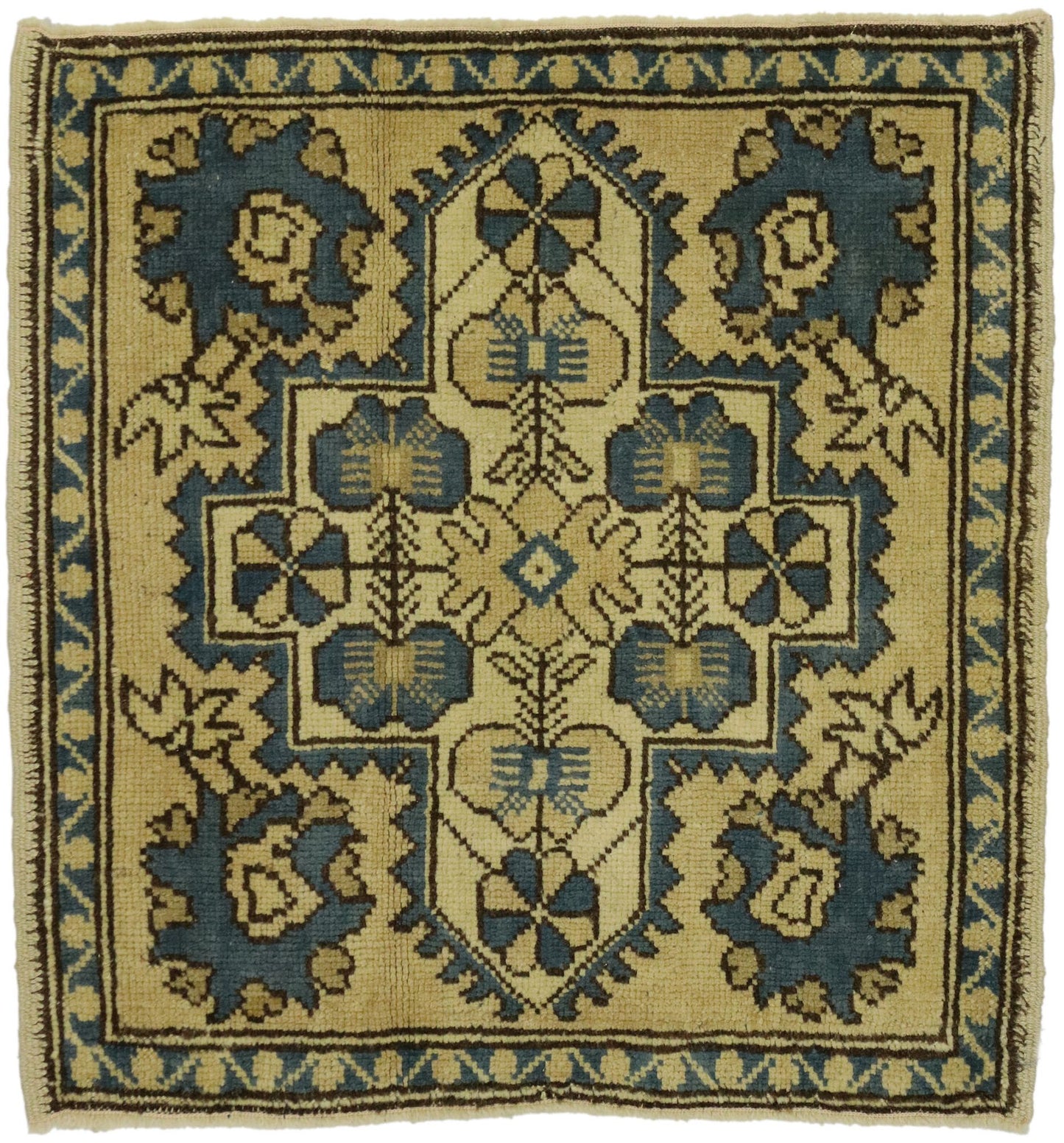 2 x 2 Vintage Turkish Yastik Rug 51259