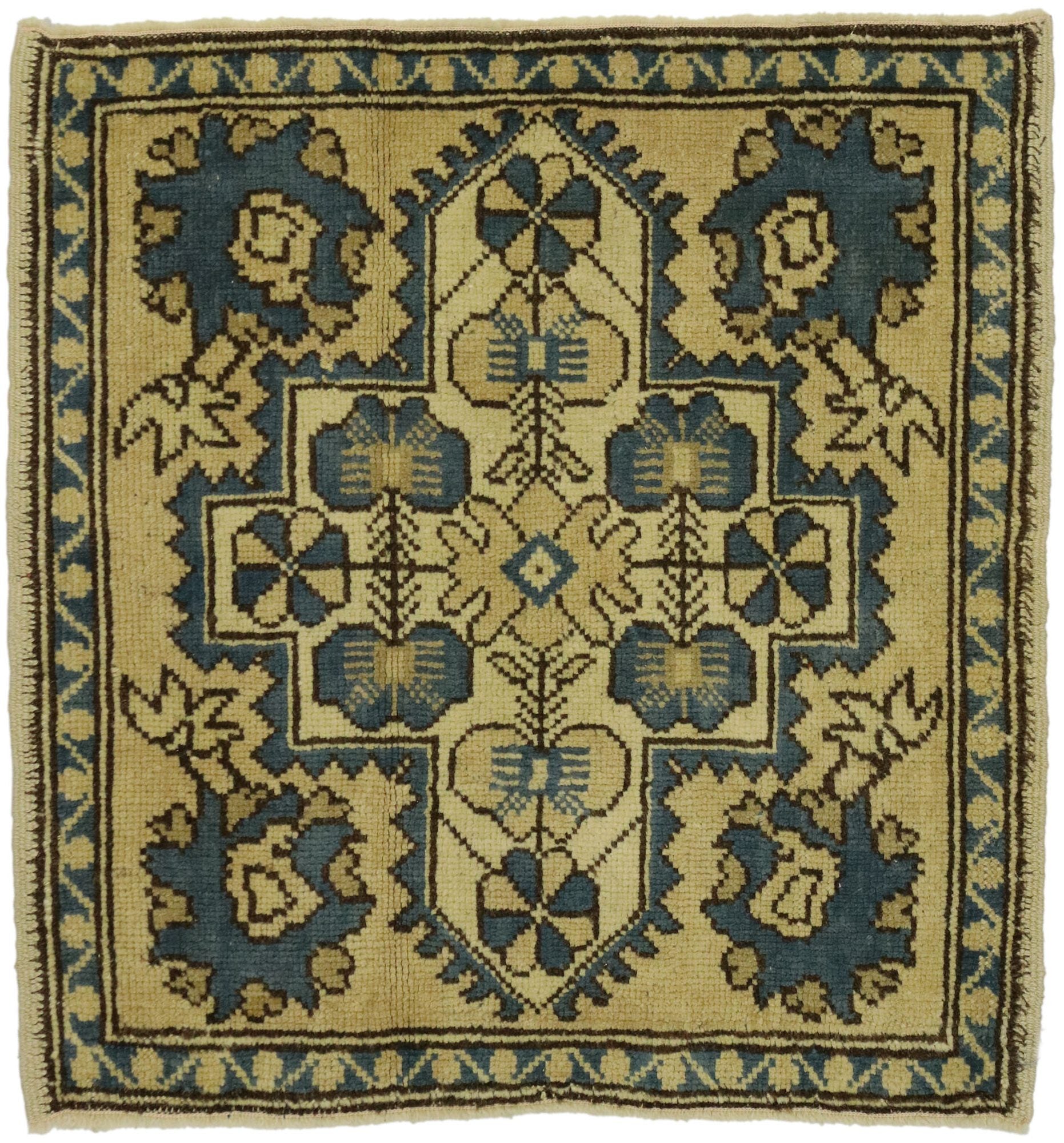 2 x 2 Vintage Turkish Yastik Rug 51259
