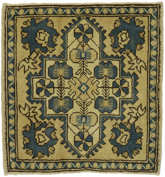 2 x 2 Vintage Turkish Yastik Rug 51259