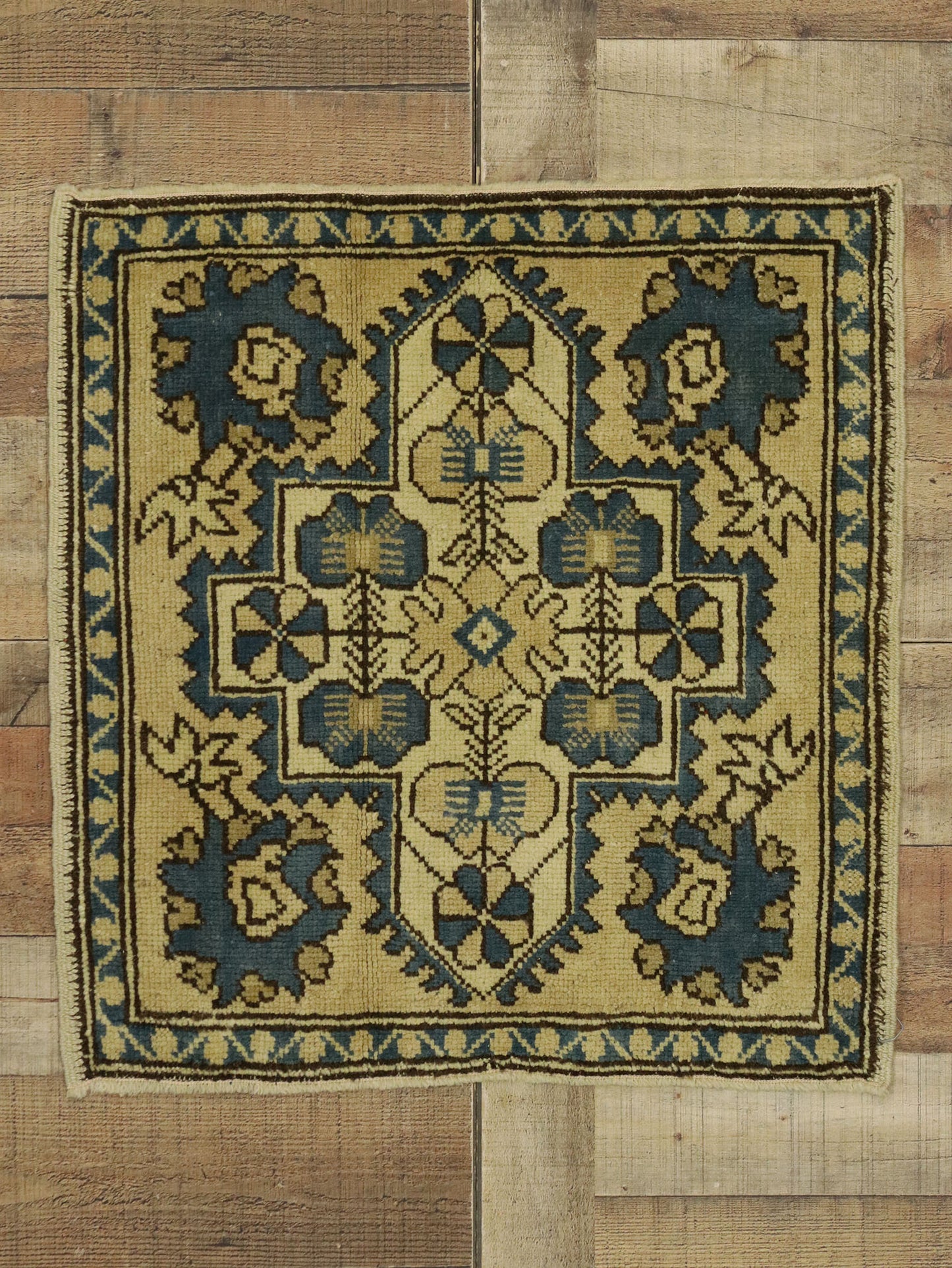 2 x 2 Vintage Turkish Yastik Rug 51259