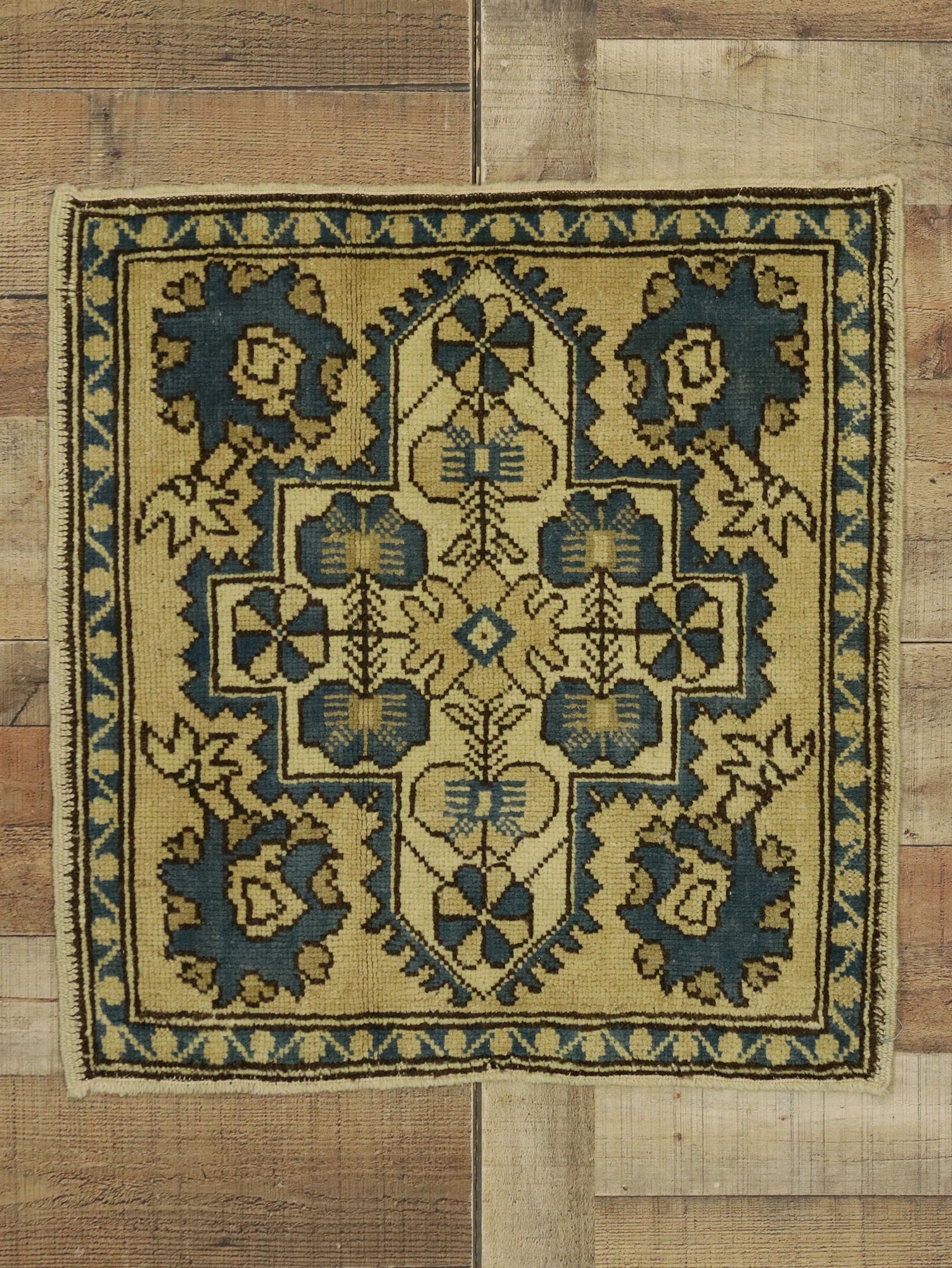 2 x 2 Vintage Turkish Yastik Rug 51259