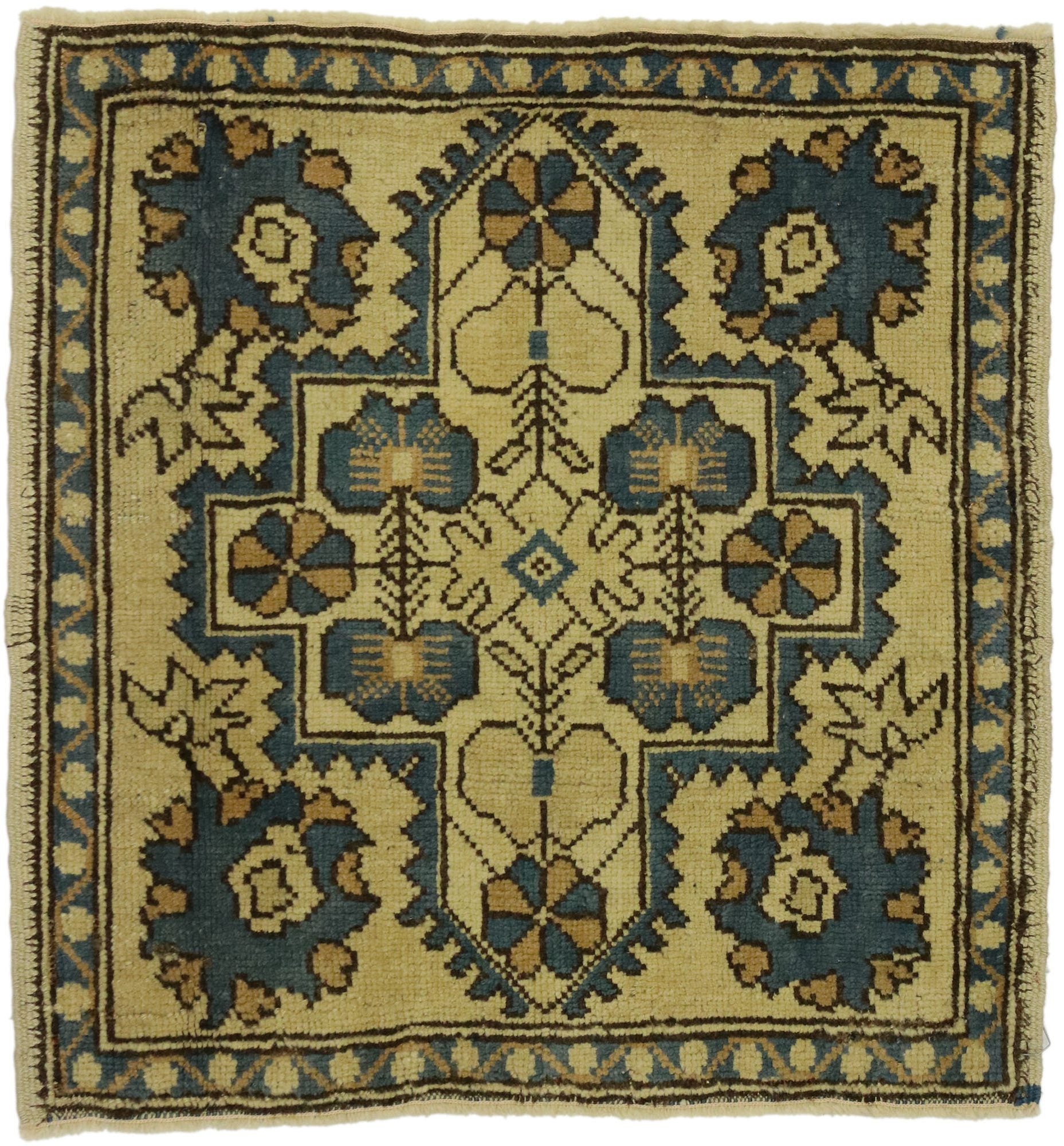 2 x 2 Vintage Turkish Yastik Rug 51260