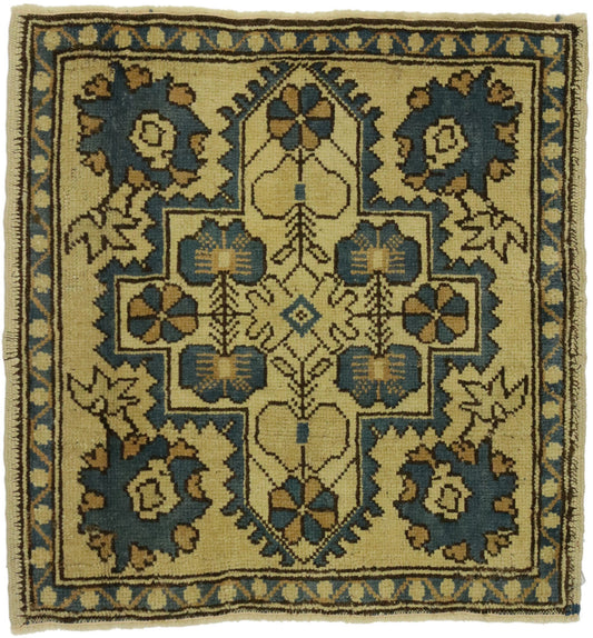 2 x 2 Vintage Turkish Yastik Rug 51260