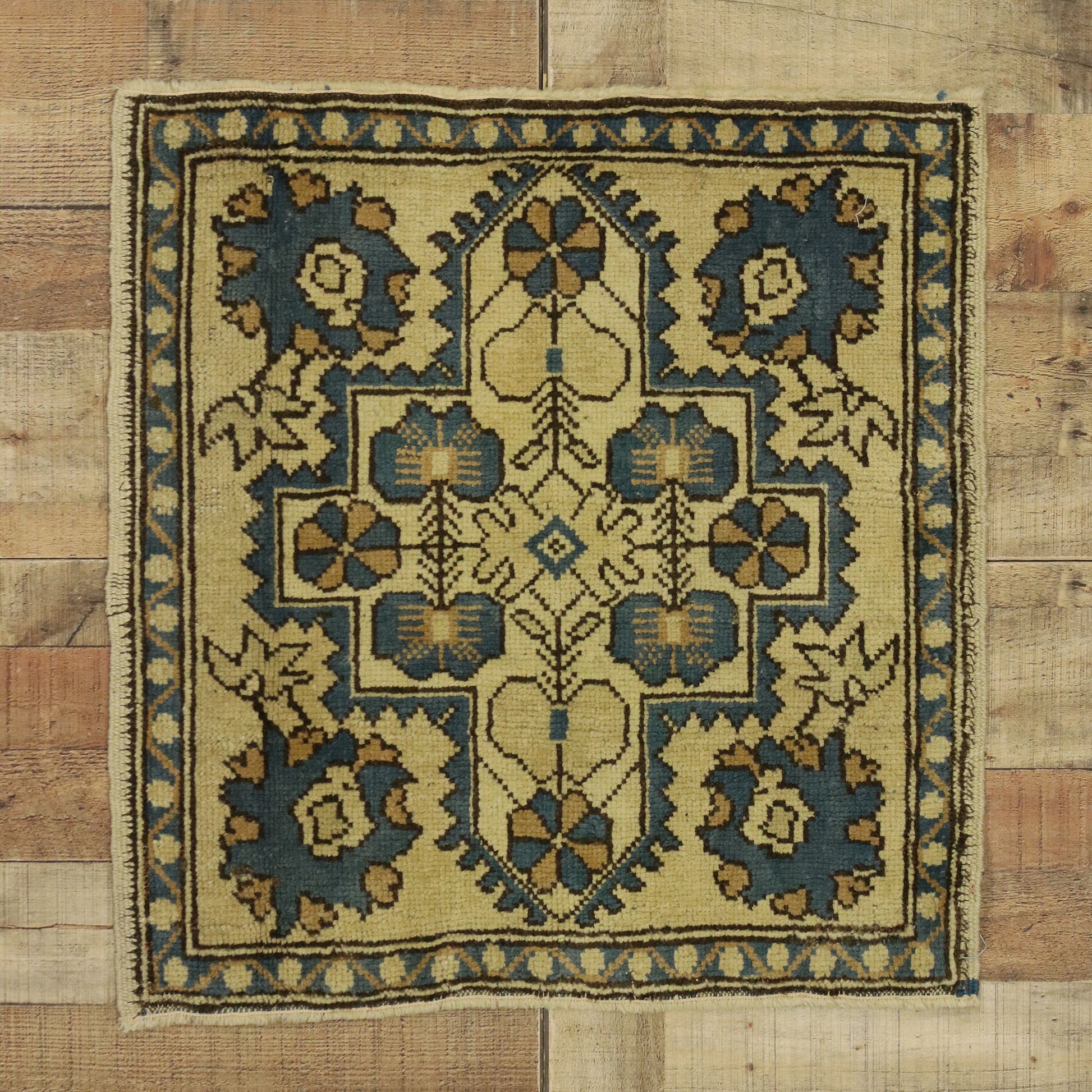 2 x 2 Vintage Turkish Yastik Rug 51260
