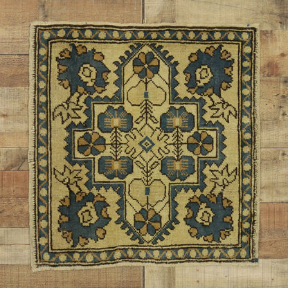 2 x 2 Vintage Turkish Yastik Rug 51260