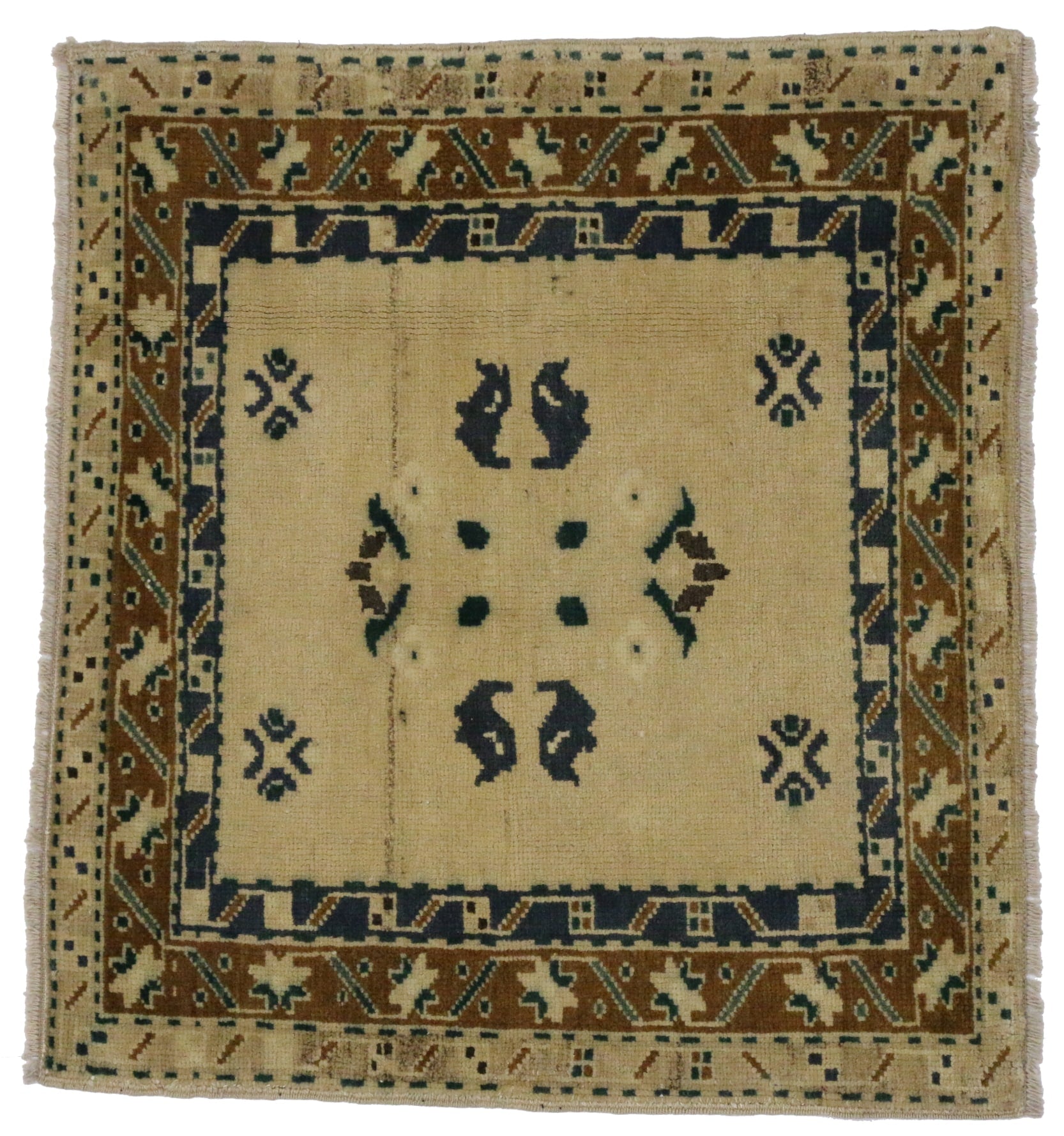 2 x 2 Vintage Turkish Yastik Rug 51262