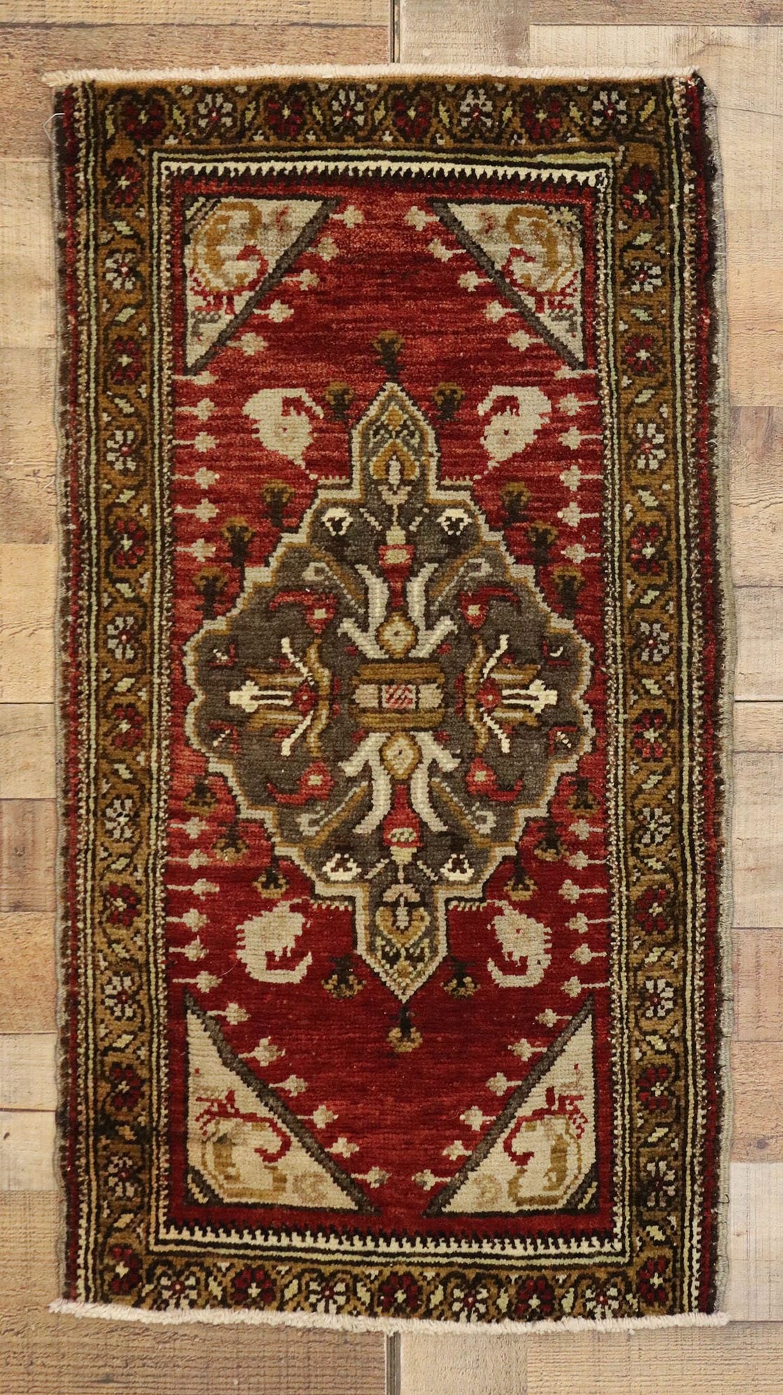 2 x 3 Vintage Turkish Yastik Rug 51263