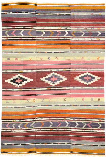 6 x 9 Vintage Turkish Kilim Rug 51274