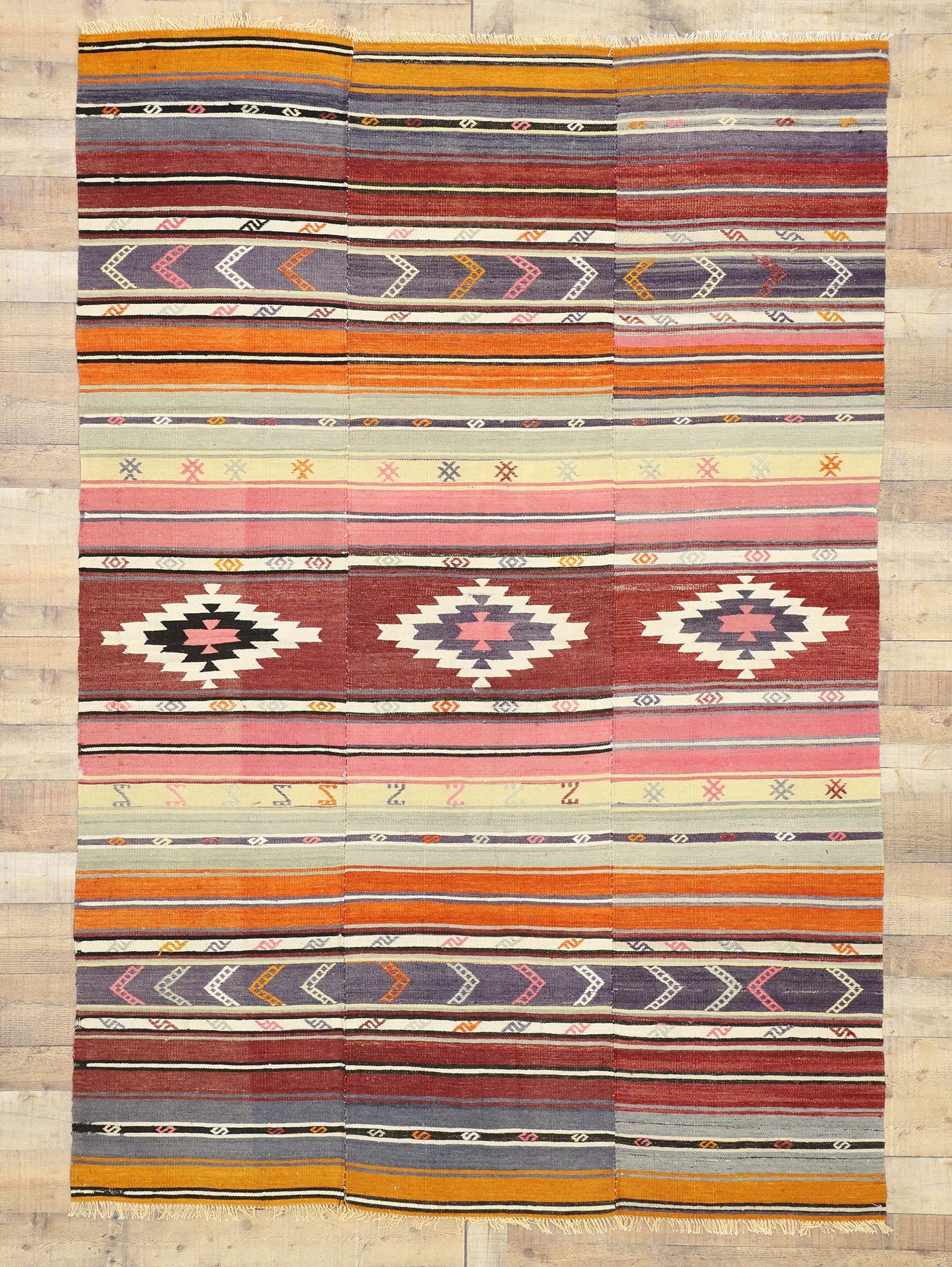 6 x 9 Vintage Turkish Kilim Rug 51274