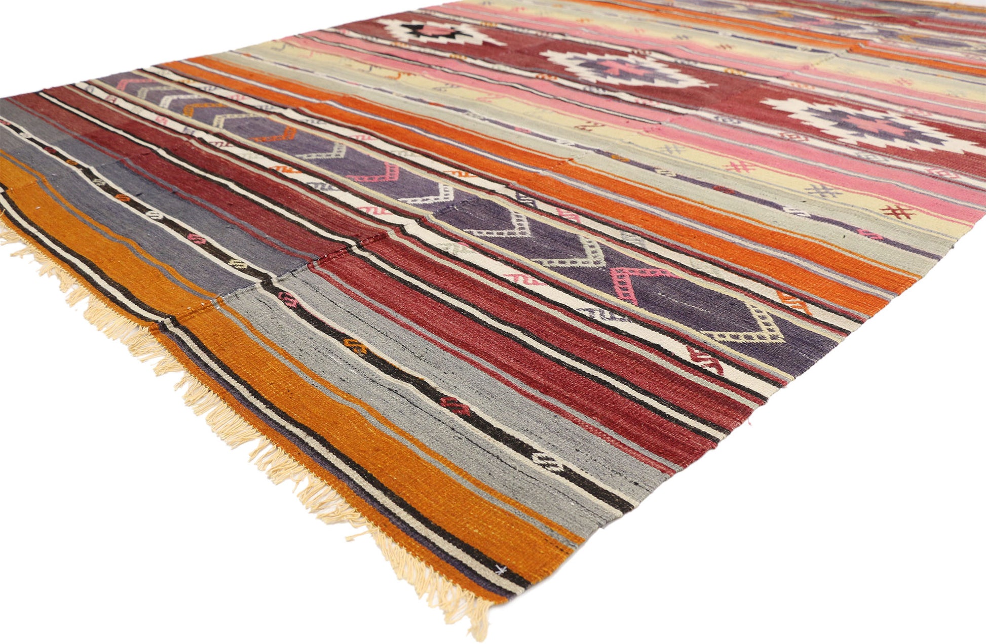 6 x 9 Vintage Turkish Kilim Rug 51274