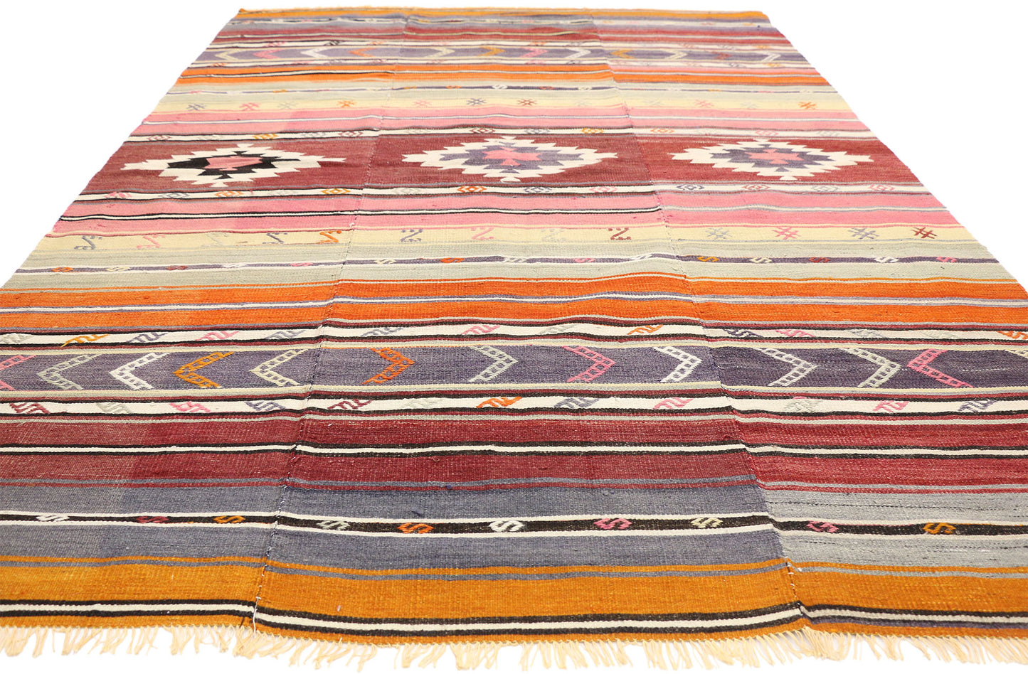 6 x 9 Vintage Turkish Kilim Rug 51274