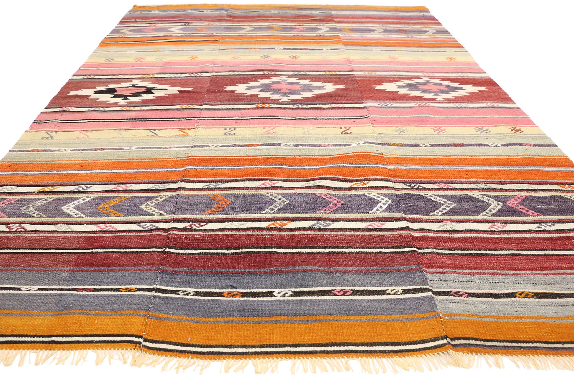 6 x 9 Vintage Turkish Kilim Rug 51274