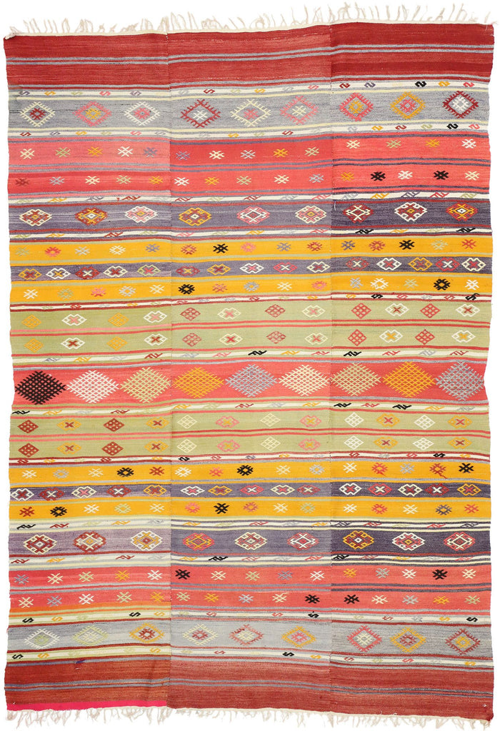 6 x 8 Vintage Turkish Kilim Rug 51275