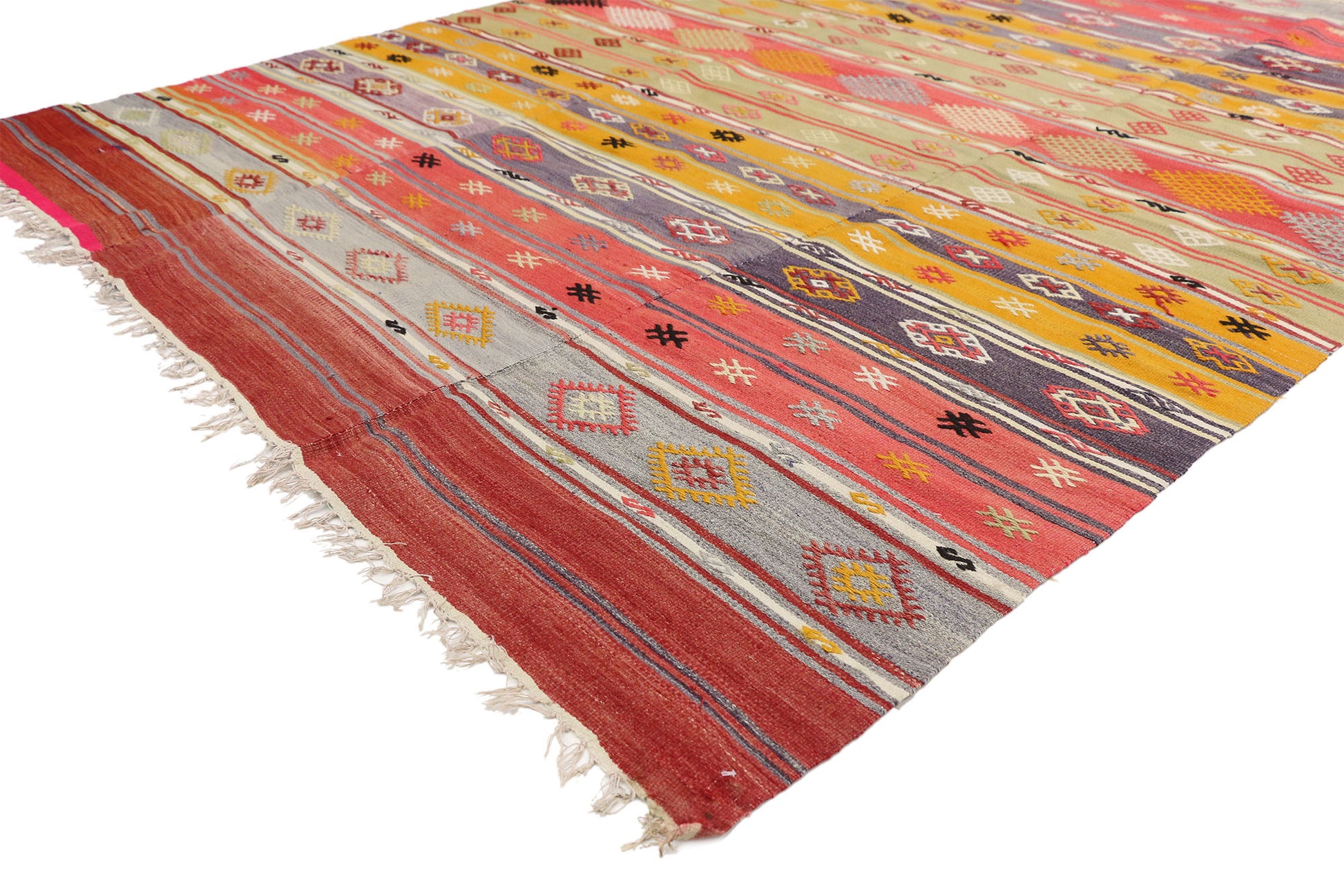 6 x 8 Vintage Turkish Kilim Rug 51275