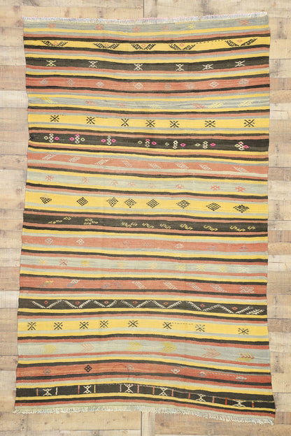 6 x 8 Vintage Turkish Kilim Rug 51280