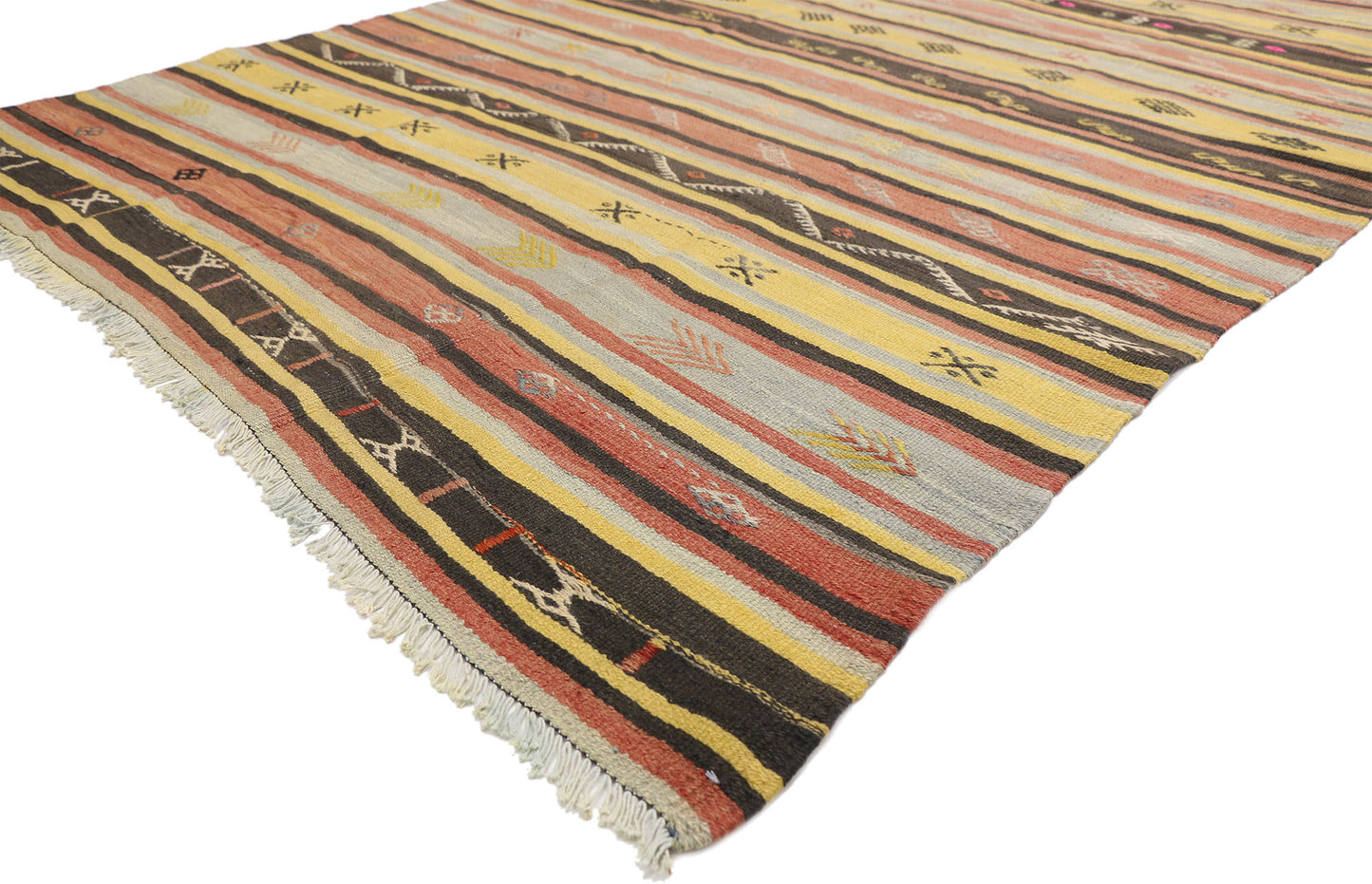 6 x 8 Vintage Turkish Kilim Rug 51280