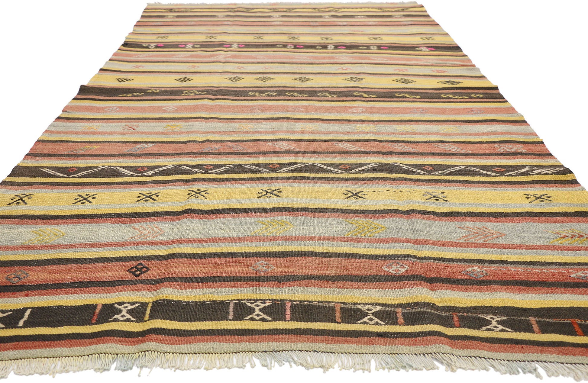 6 x 8 Vintage Turkish Kilim Rug 51280