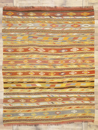 5 x 7 Vintage Turkish Kilim Rug 51282