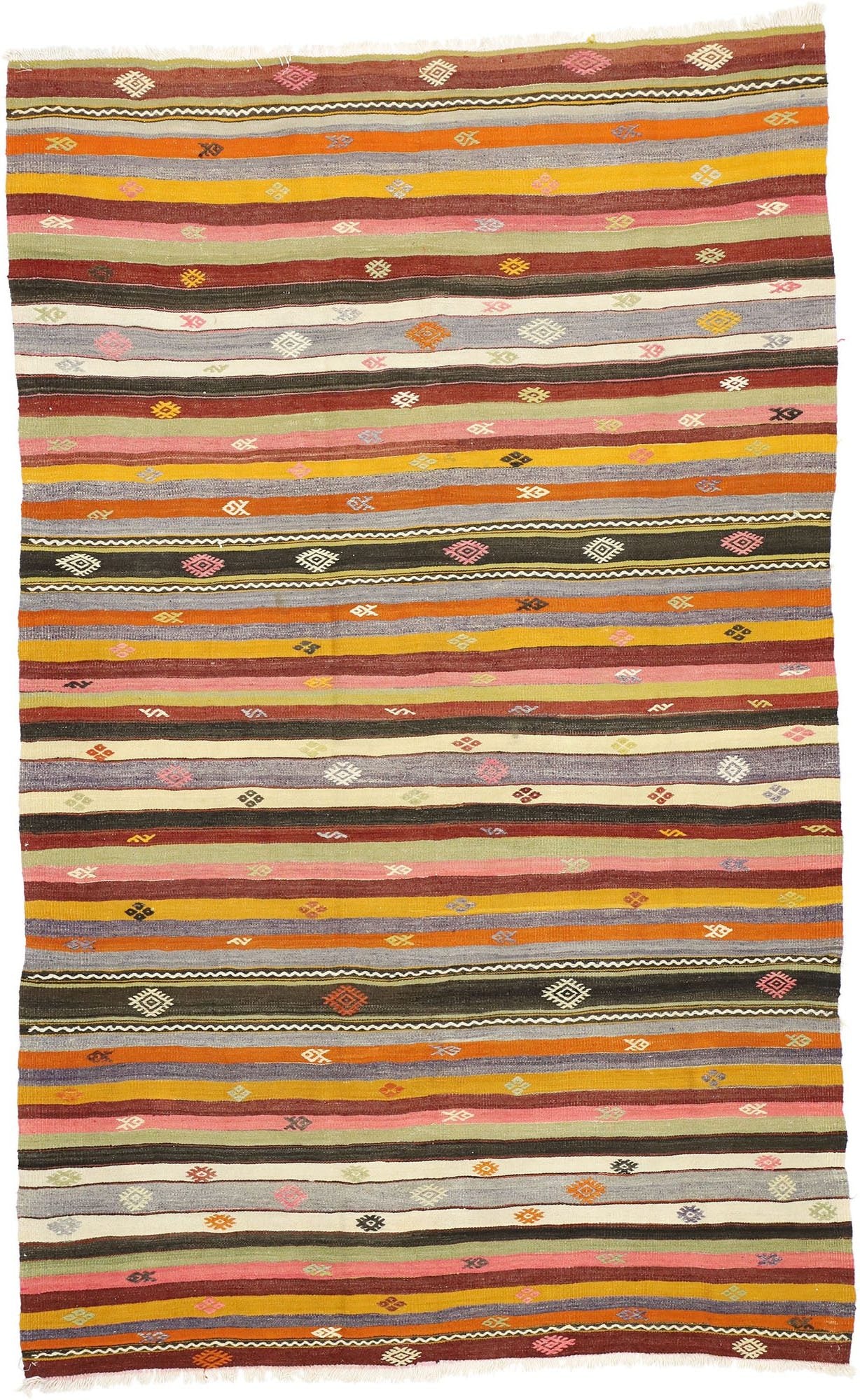 5 x 9 Vintage Turkish Kilim Rug 51283