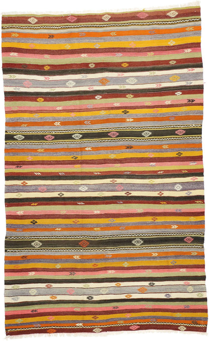 5 x 9 Vintage Turkish Kilim Rug 51283