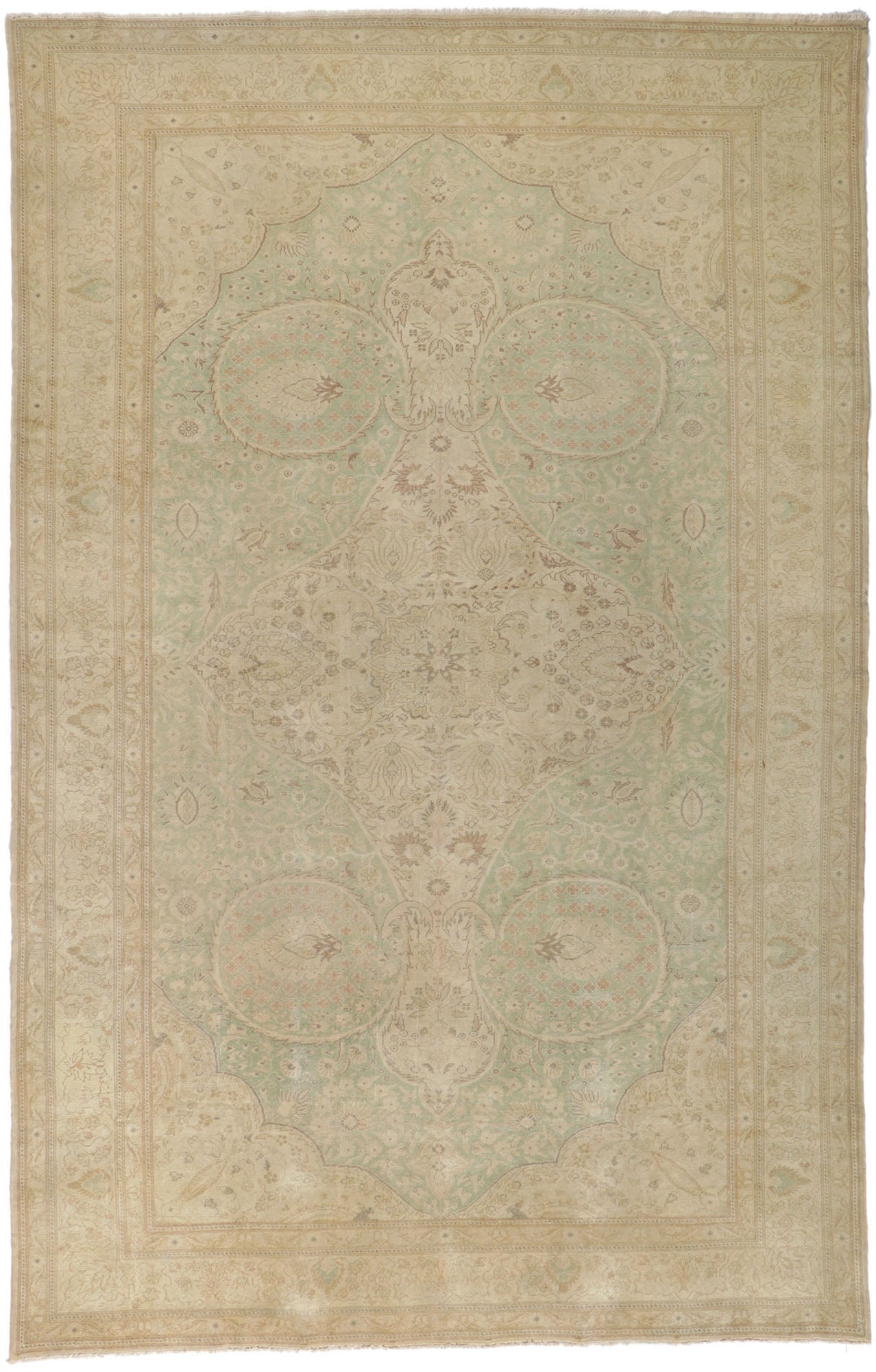 8 x 12 Vintage Earth-Tone Turkish Sivas Rug 51292