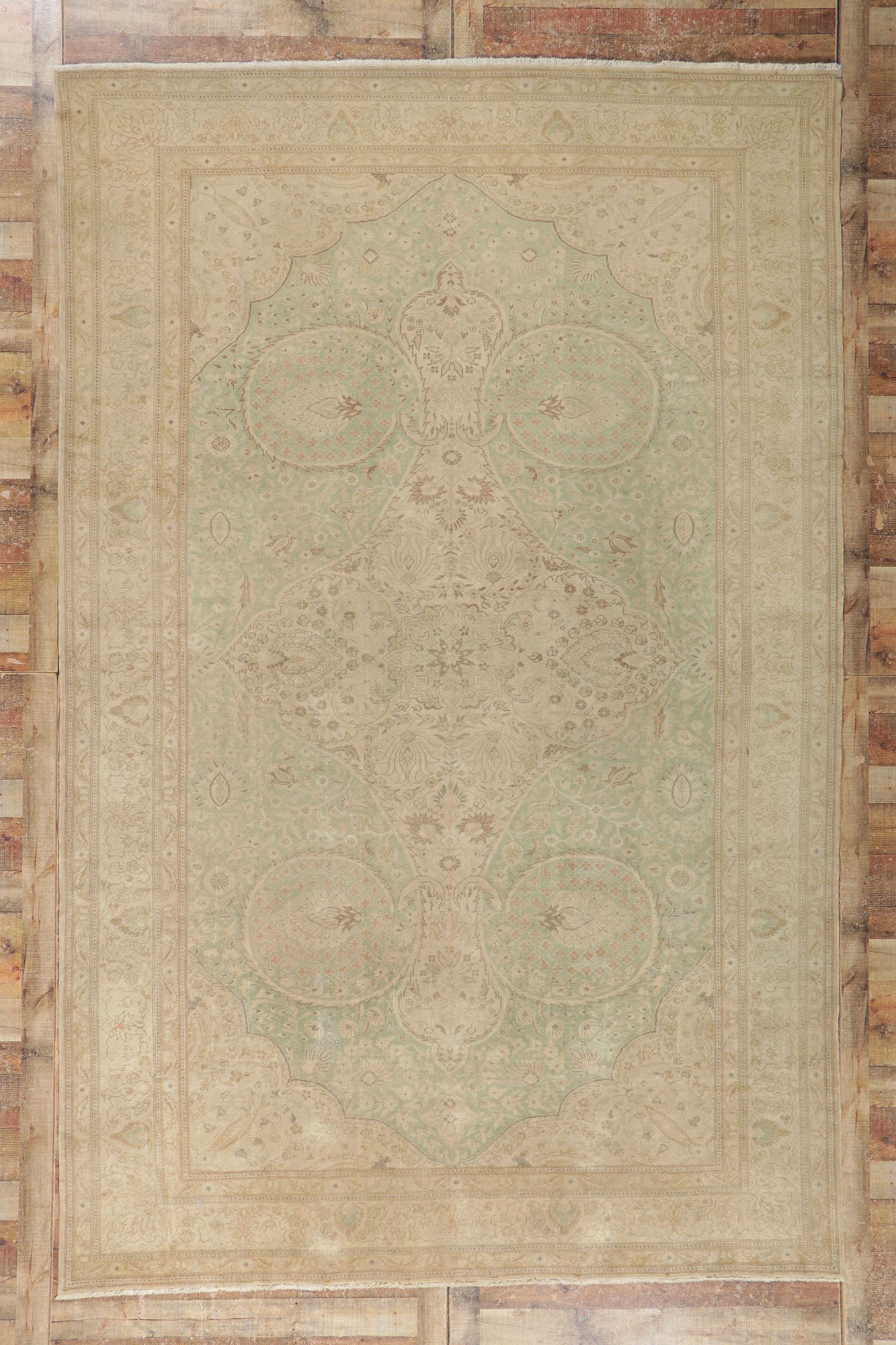 8 x 12 Vintage Earth-Tone Turkish Sivas Rug 51292