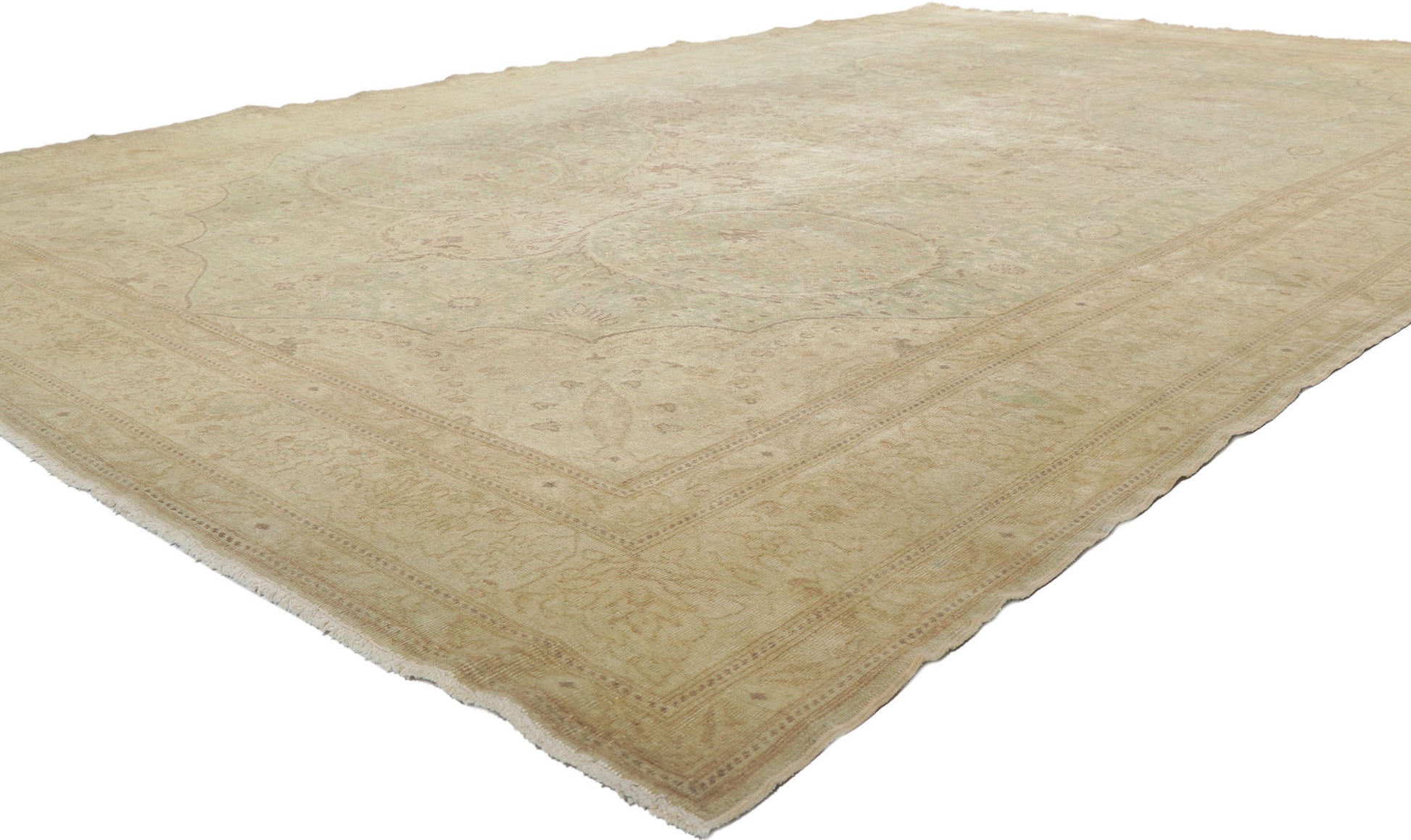 8 x 12 Vintage Earth-Tone Turkish Sivas Rug 51292