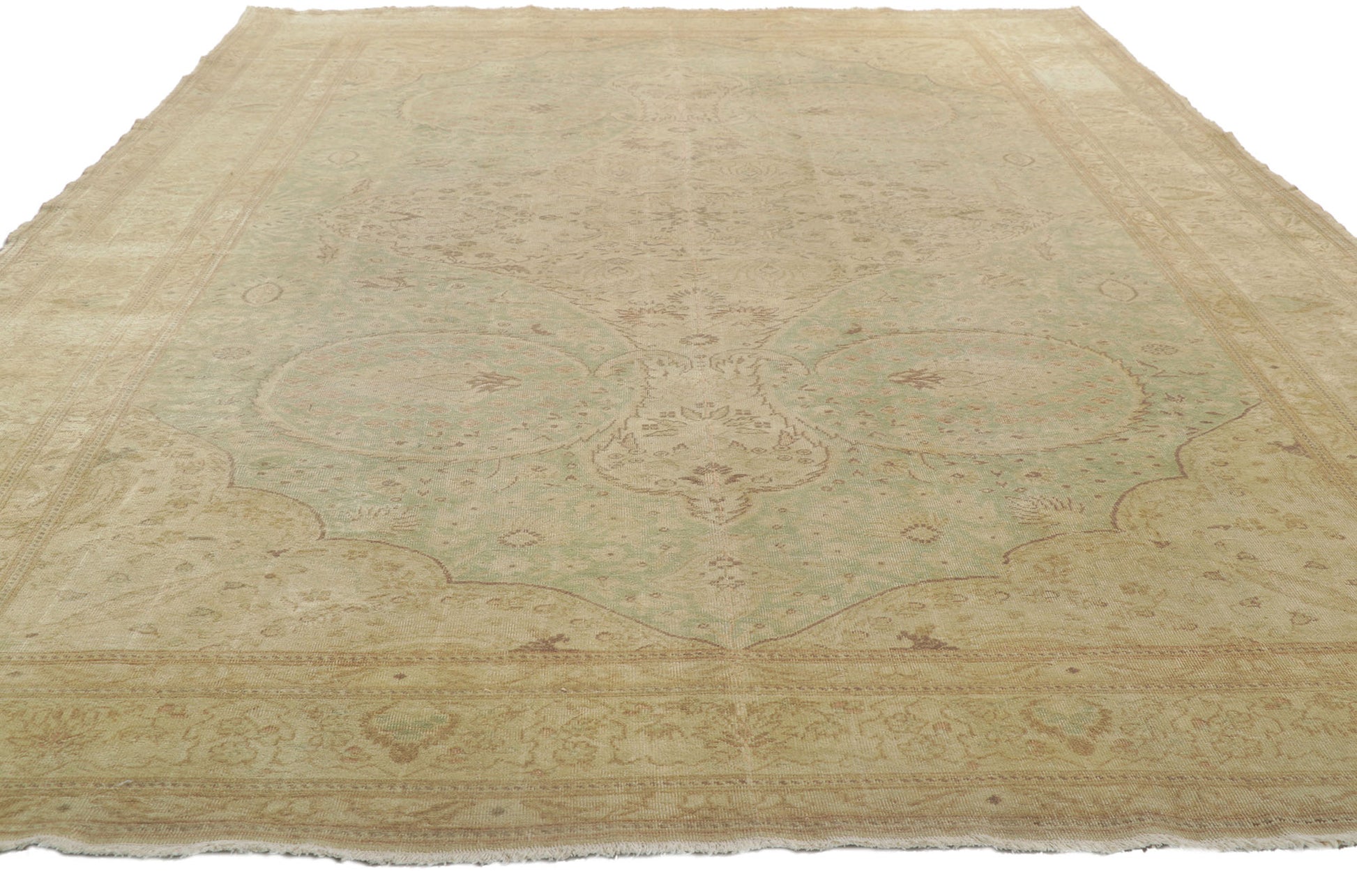 8 x 12 Vintage Earth-Tone Turkish Sivas Rug 51292