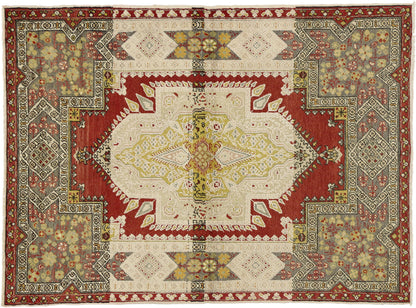 4 x 6 Vintage Turkish Oushak Rug 51293