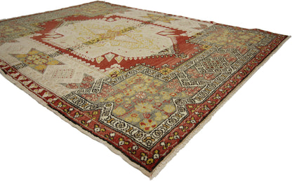 4 x 6 Vintage Turkish Oushak Rug 51293