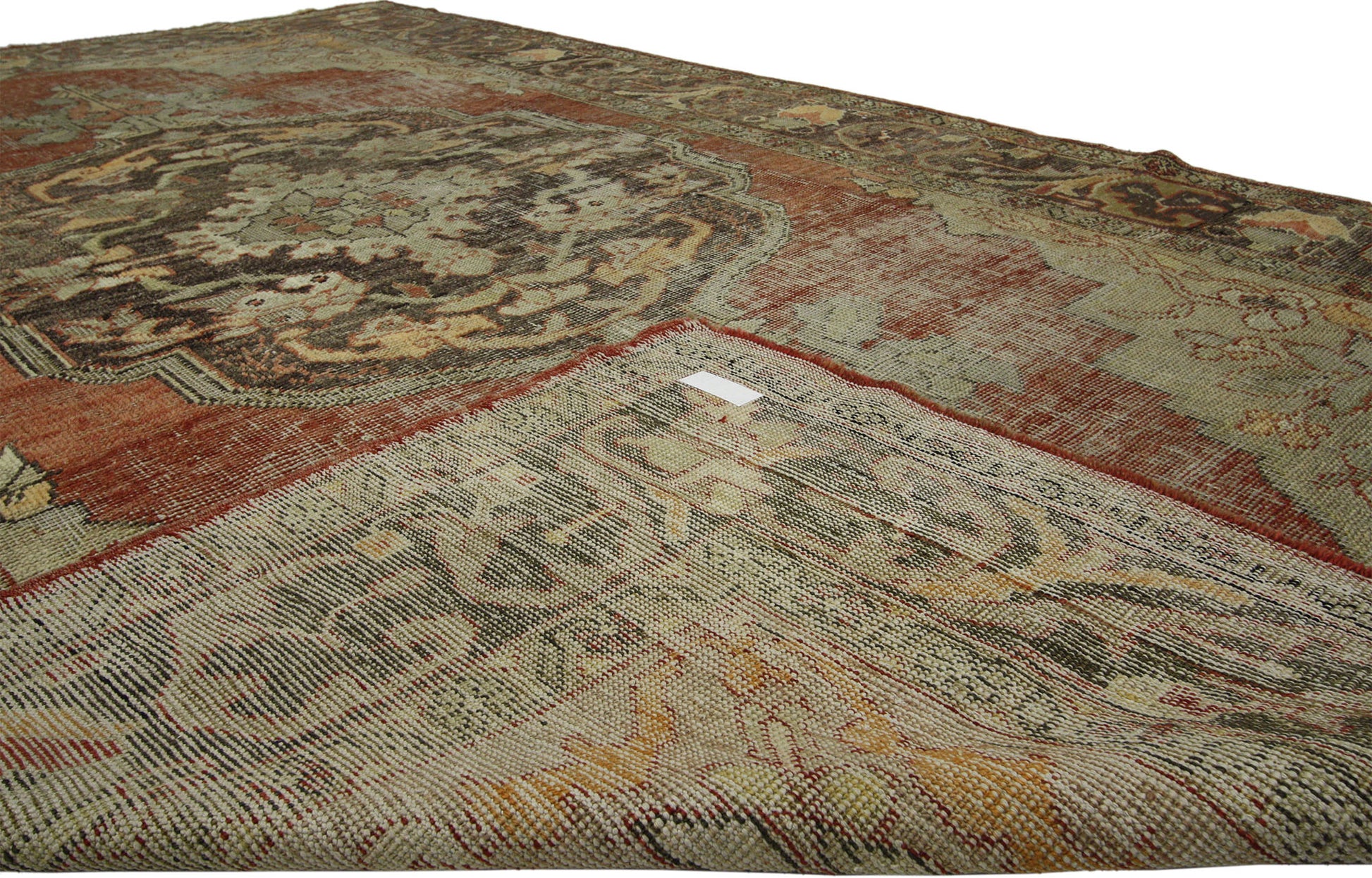6 x 10 Vintage Turkish Oushak Rug 51296