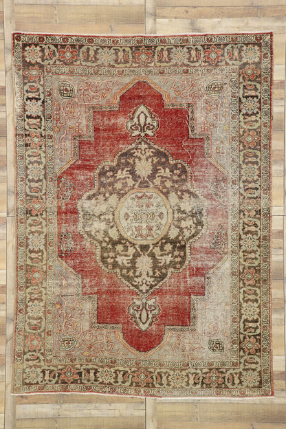 7 x 10 Vintage Turkish Oushak Rug 51297