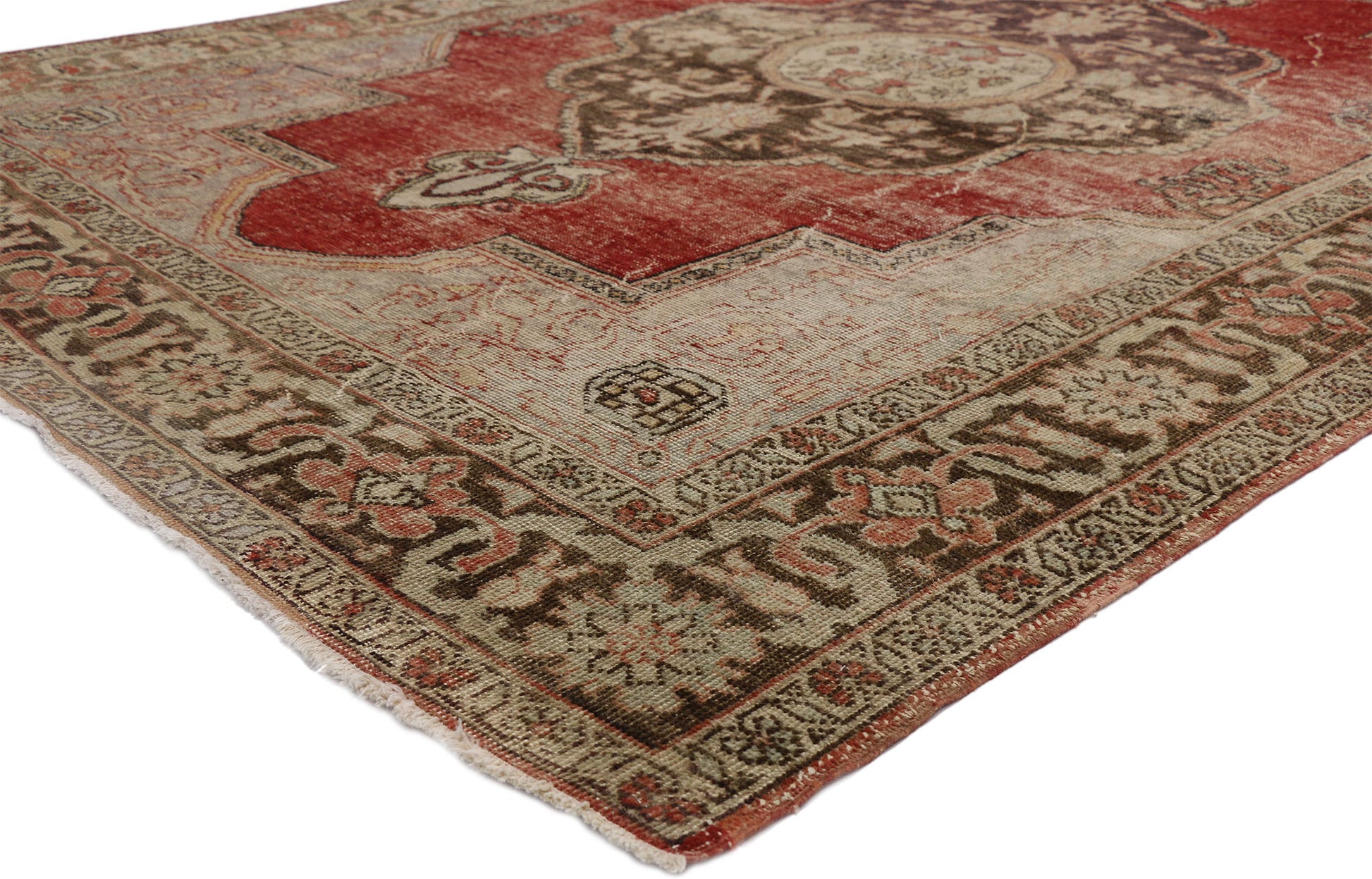 7 x 10 Vintage Turkish Oushak Rug 51297