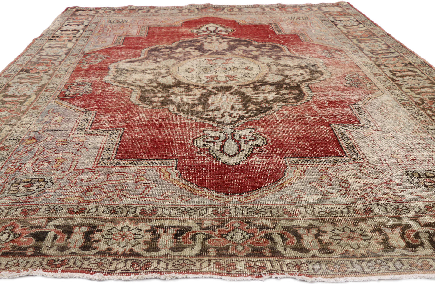 7 x 10 Vintage Turkish Oushak Rug 51297