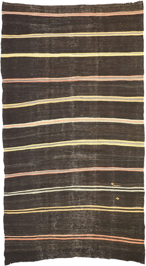 6 x 11 Vintage Striped Turkish Kilim Rug 51303