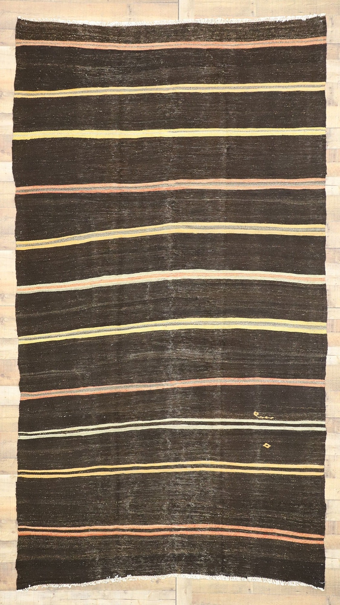 6 x 11 Vintage Striped Turkish Kilim Rug 51303