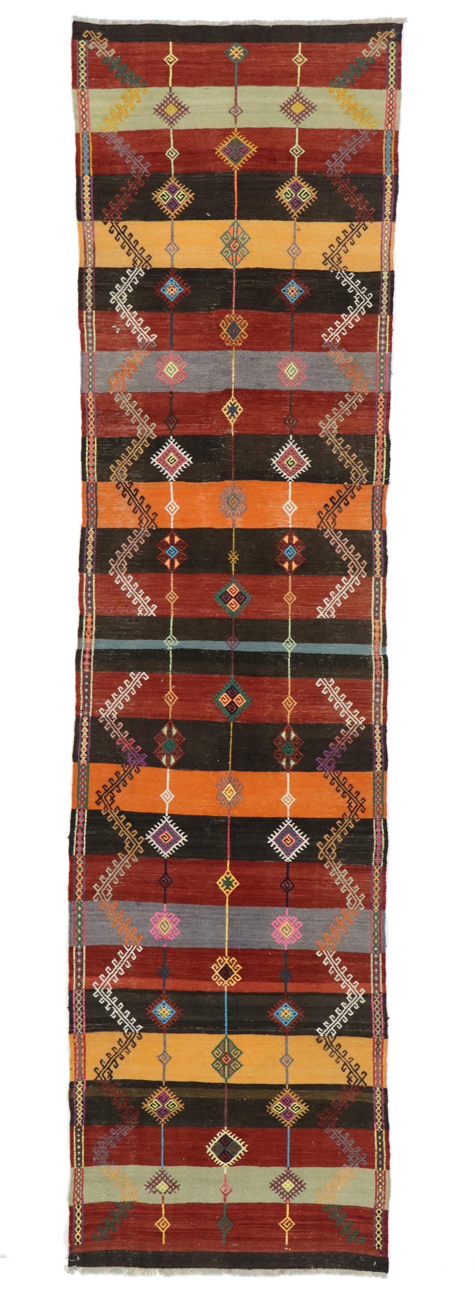3 x 12 Vintage Turkish Kilim Rug 51306