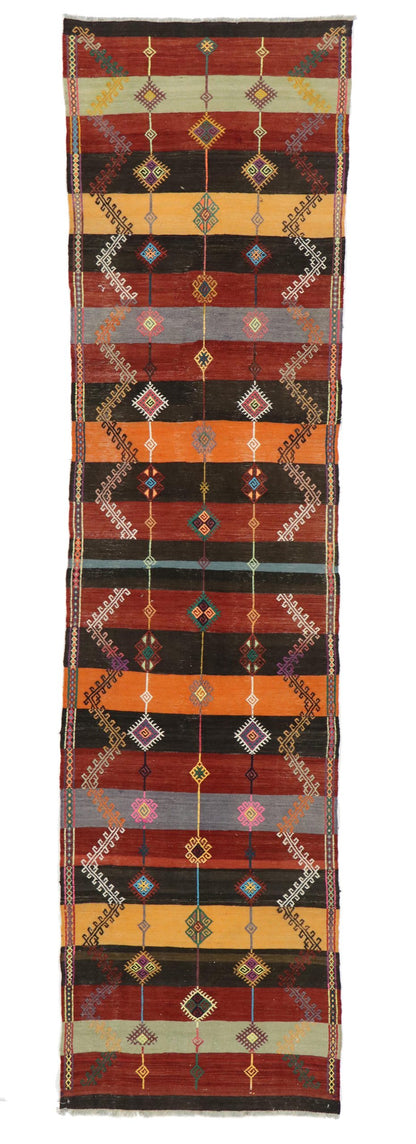 3 x 12 Vintage Turkish Kilim Rug 51306