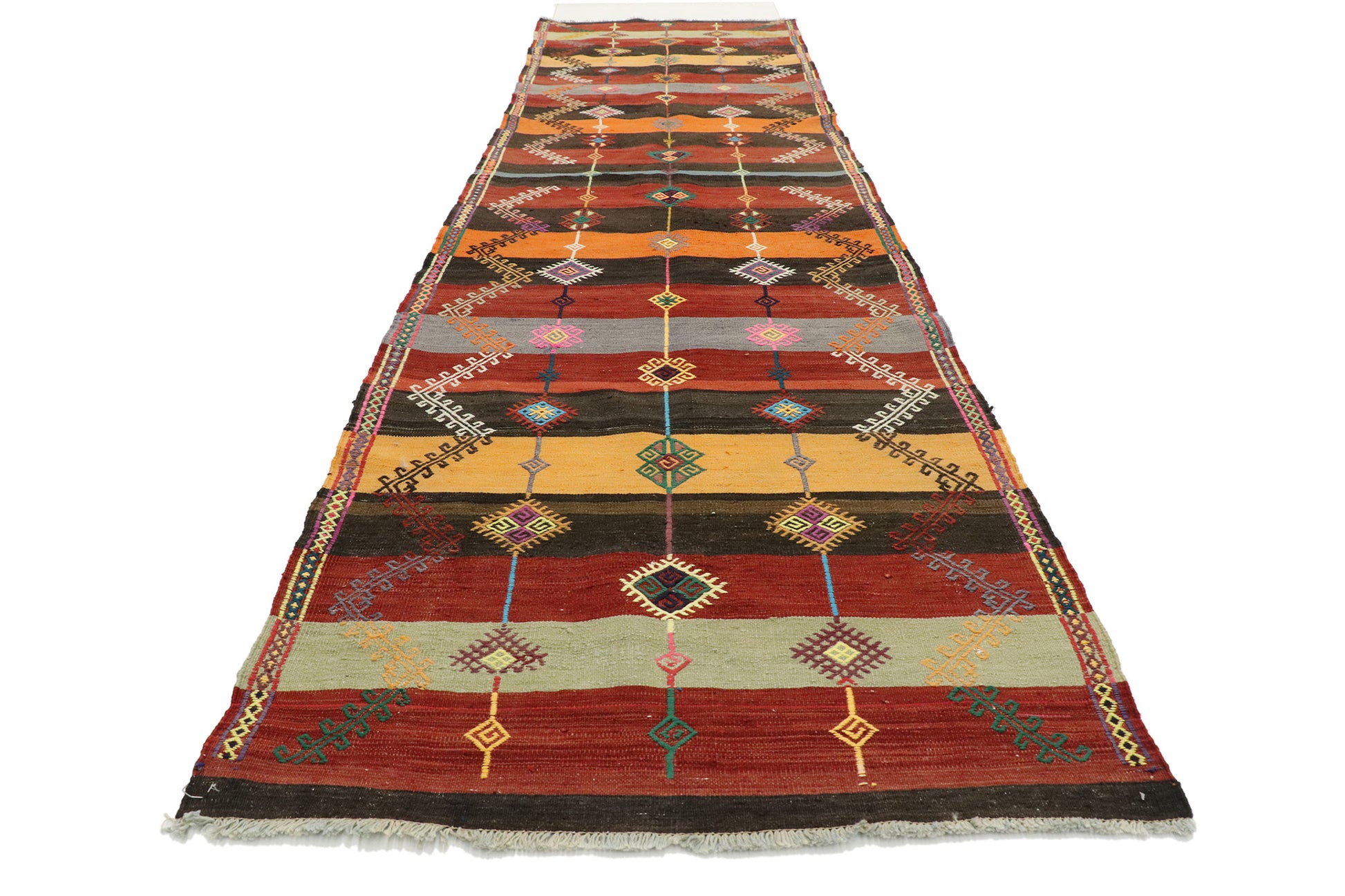 3 x 12 Vintage Turkish Kilim Rug 51306