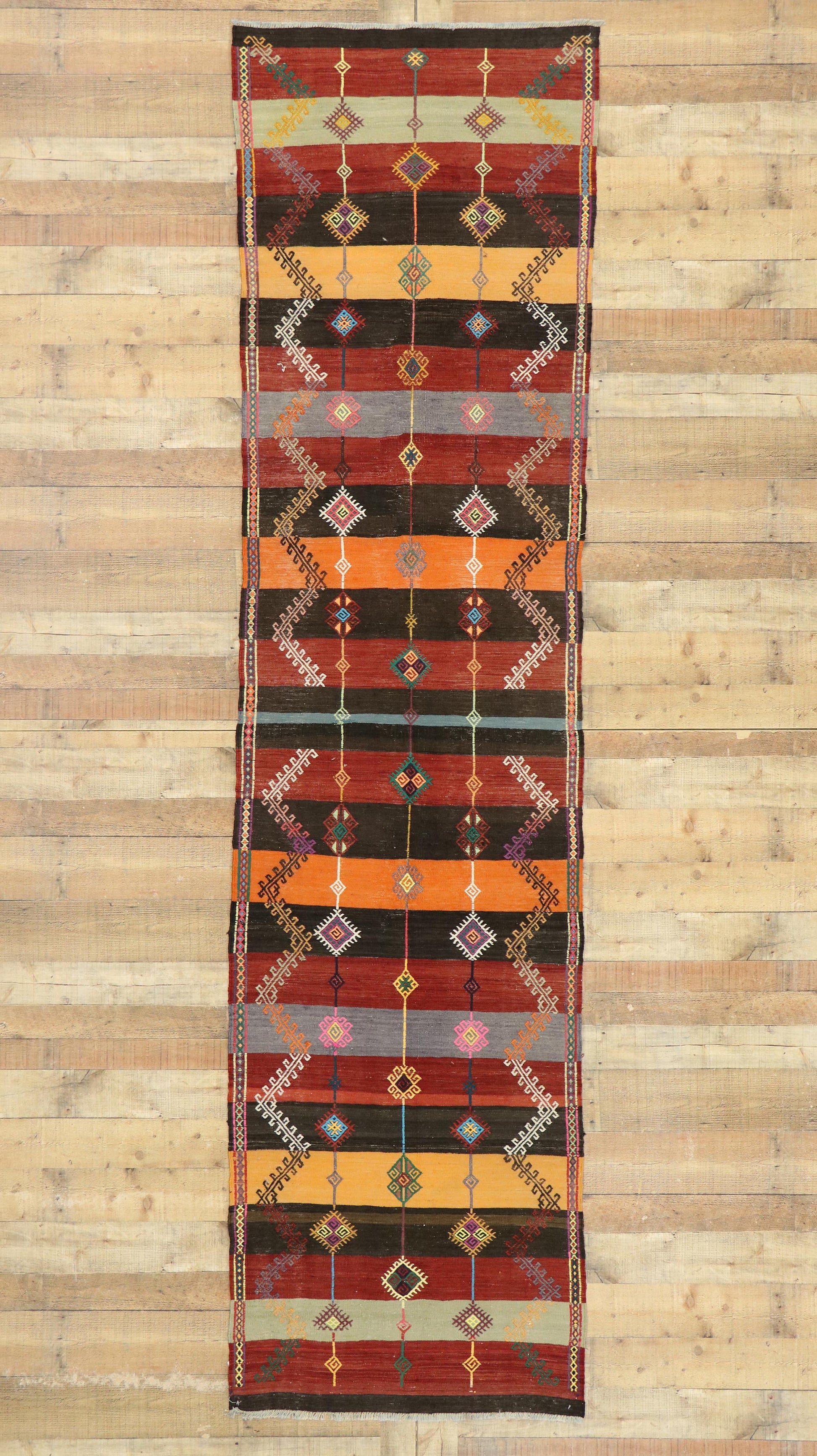 3 x 12 Vintage Turkish Kilim Rug 51306