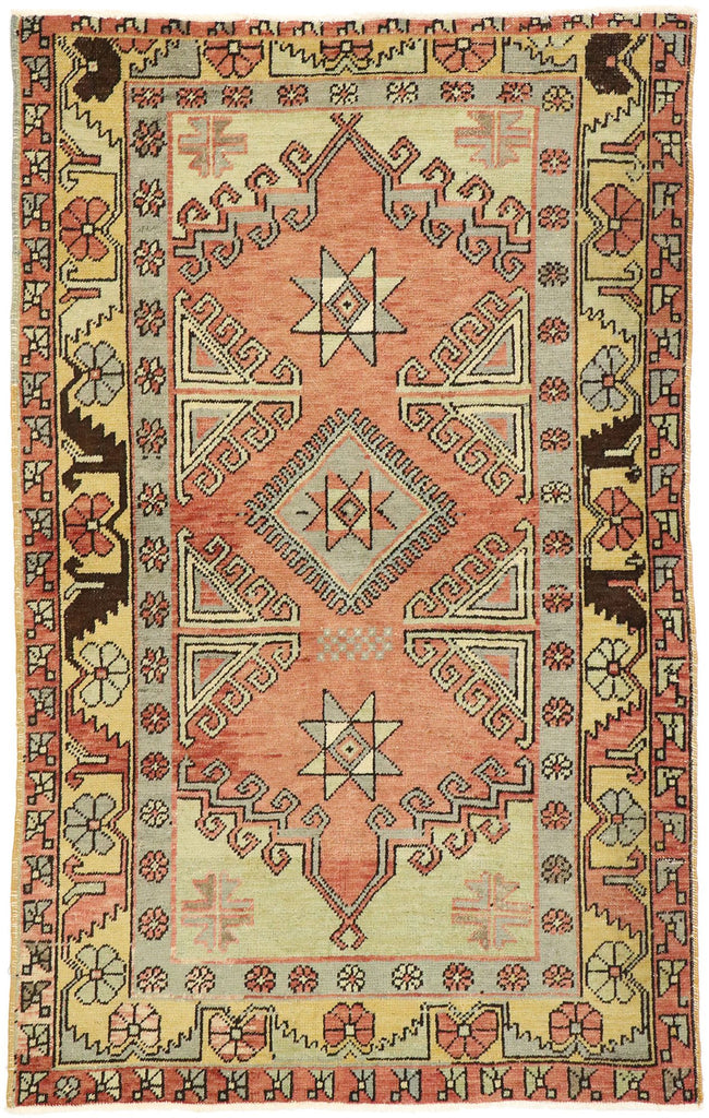 3 x 5 Vintage Turkish Oushak Rug 51315