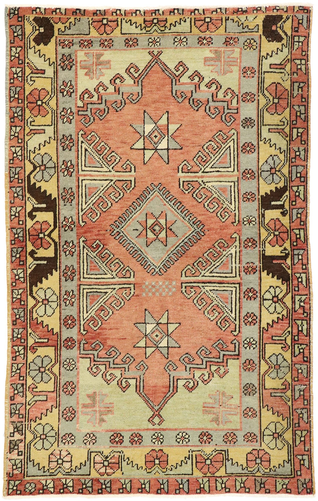 3 x 5 Vintage Turkish Oushak Rug 51315