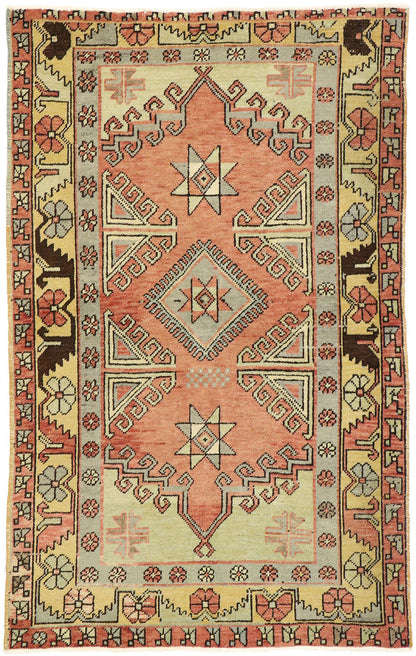 3 x 5 Vintage Turkish Oushak Rug 51315