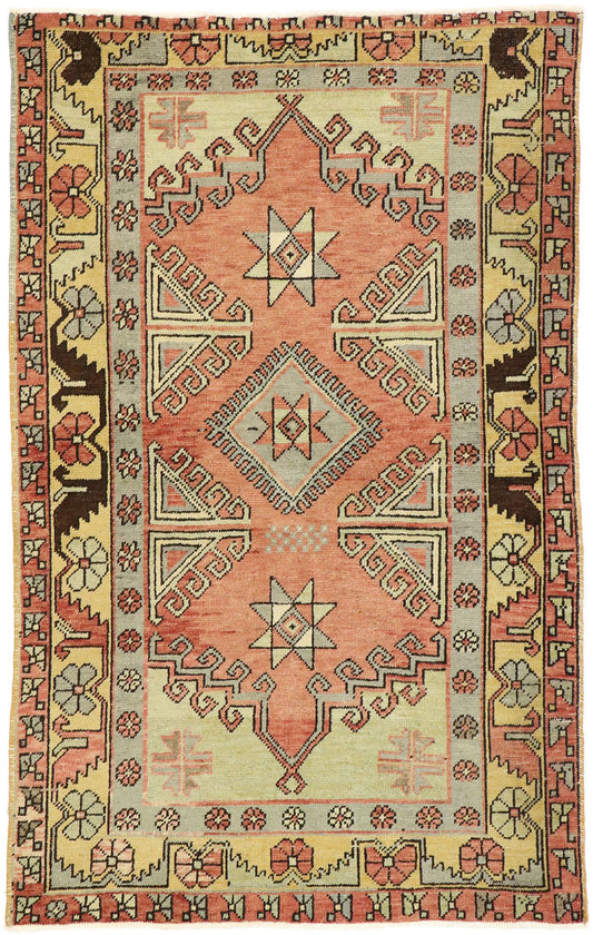 3 x 5 Vintage Turkish Oushak Rug 51315