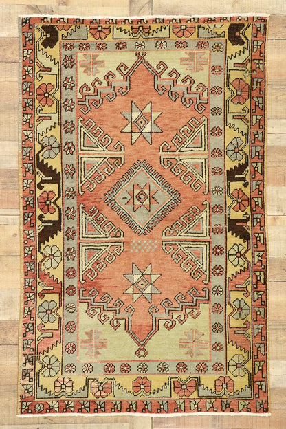 3 x 5 Vintage Turkish Oushak Rug 51315