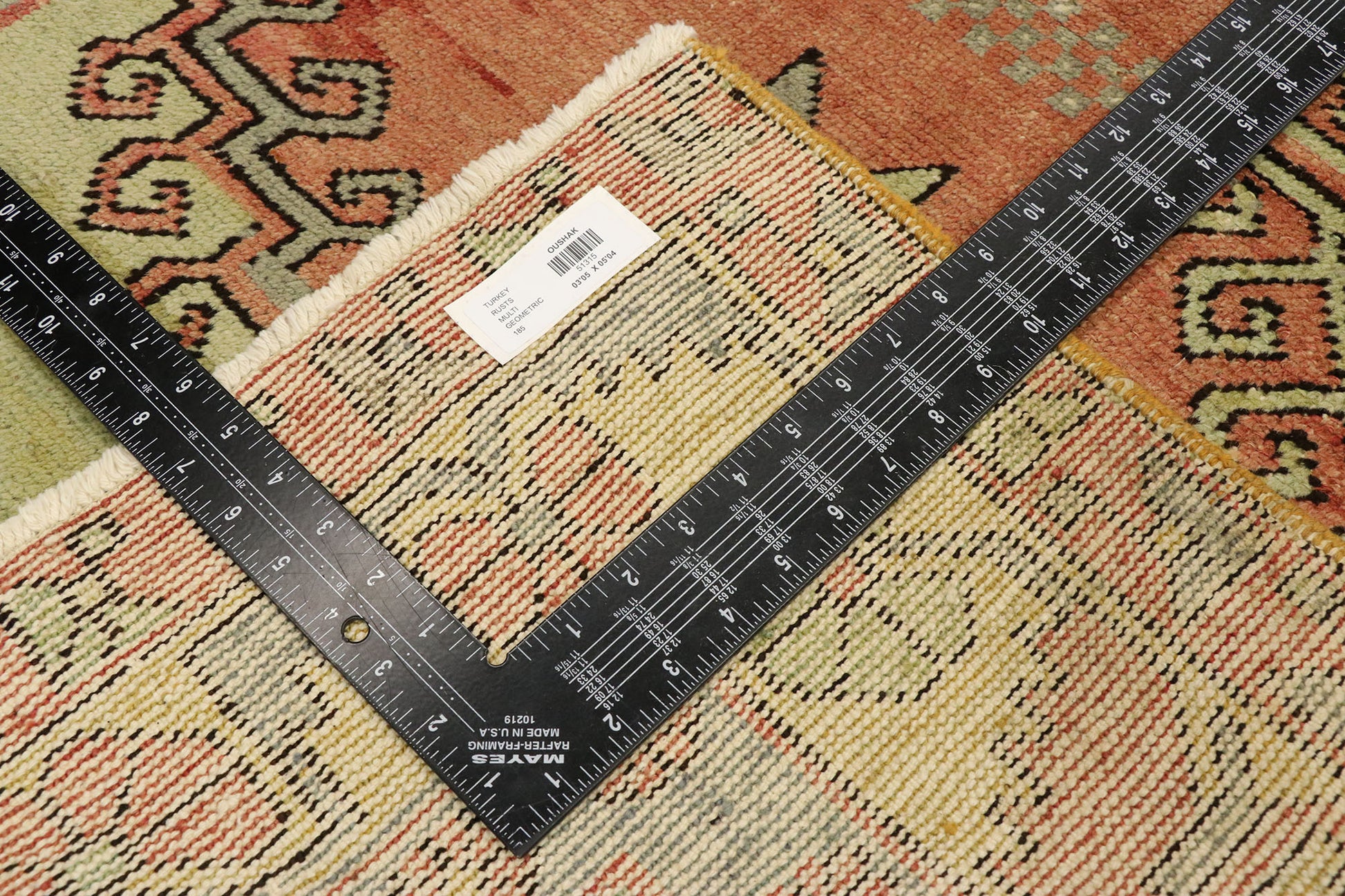 3 x 5 Vintage Turkish Oushak Rug 51315