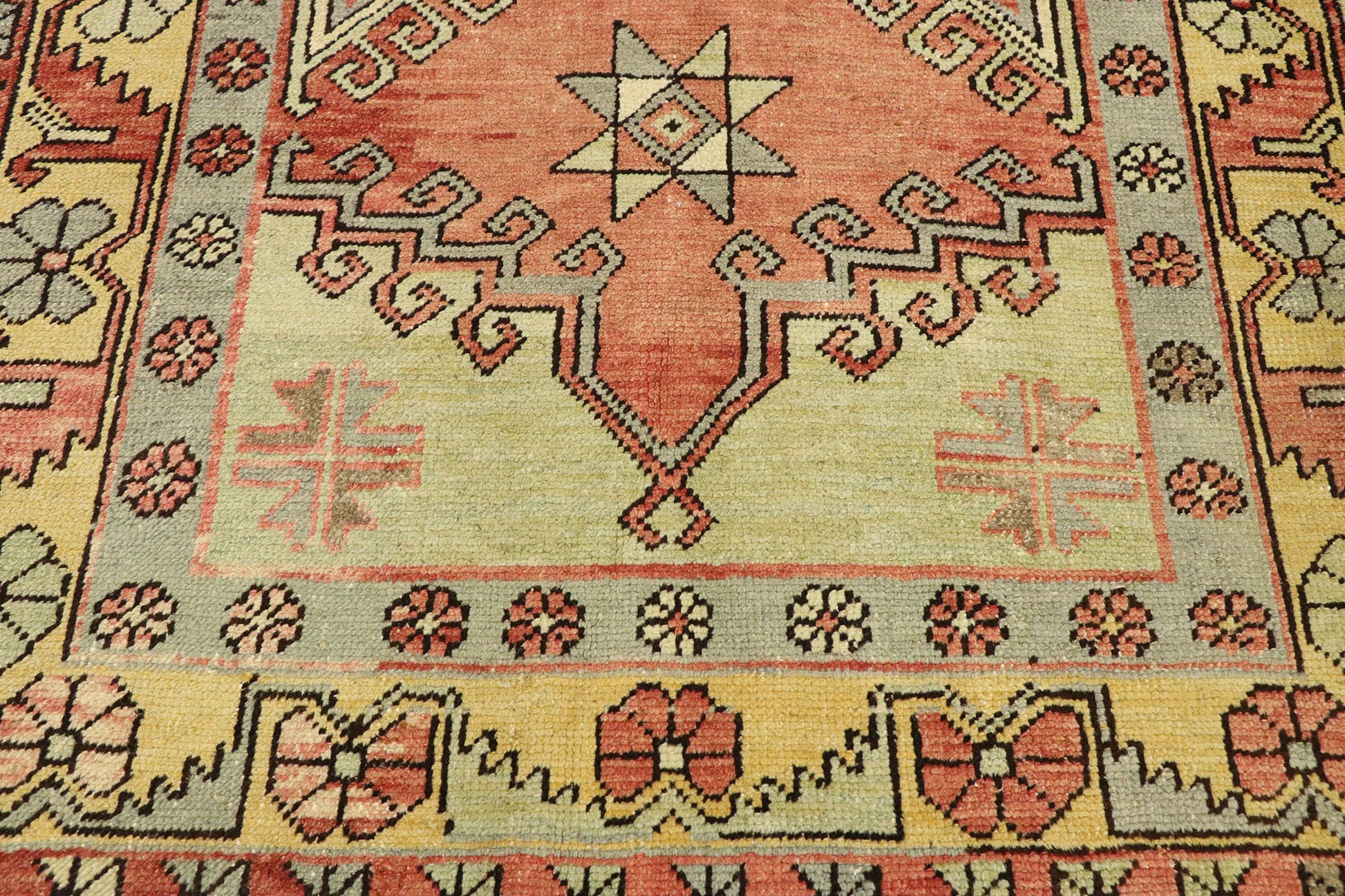 3 x 5 Vintage Turkish Oushak Rug 51315