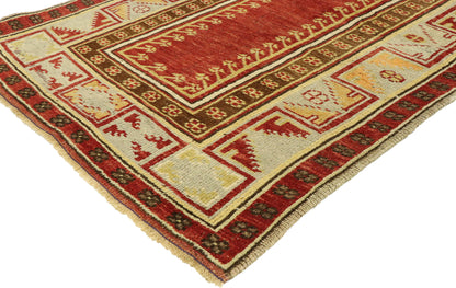 3 x 5 Vintage Turkish Oushak Prayer Rug 51316